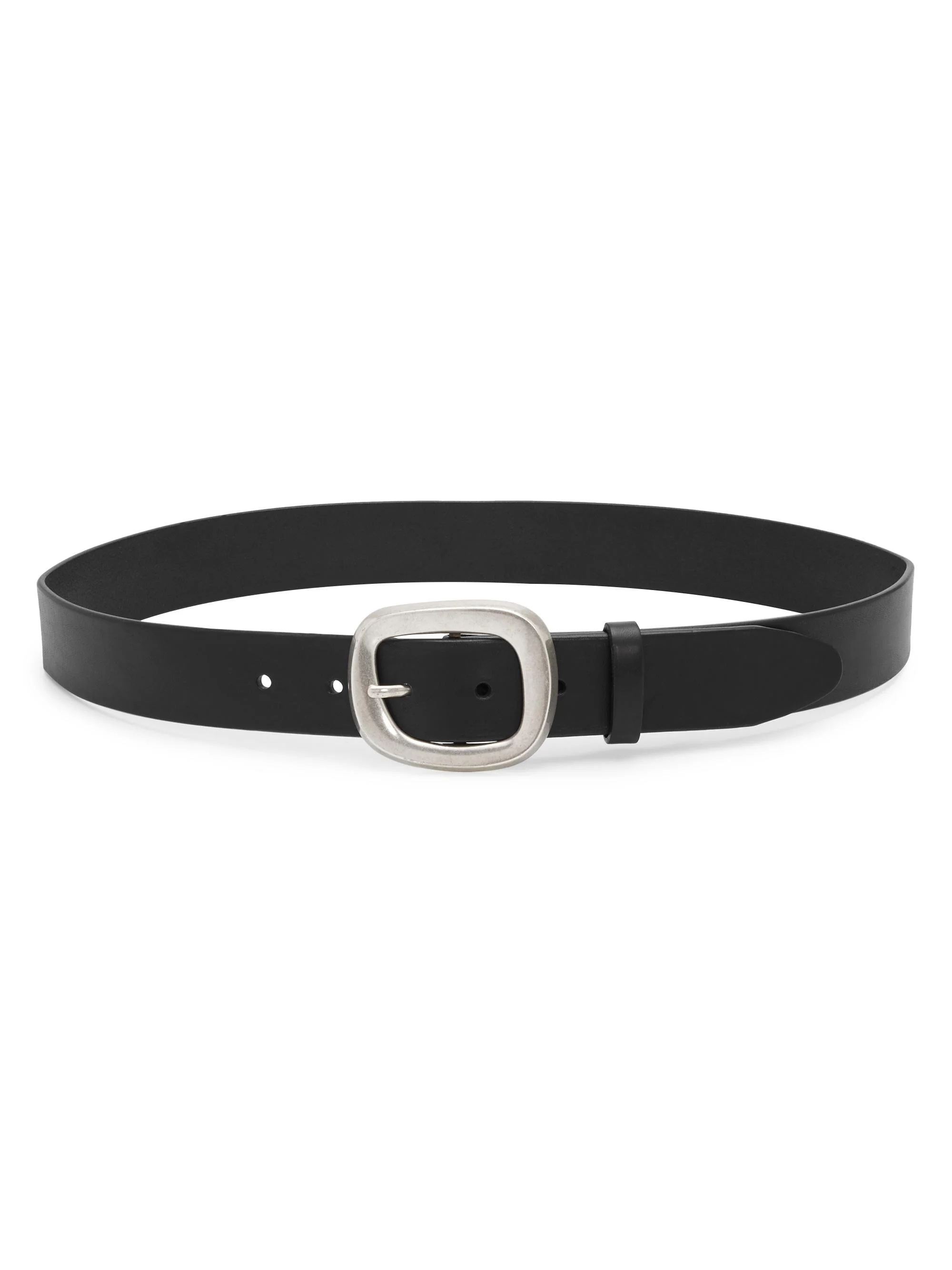 Women's Thea Leather Belt - Black - 1