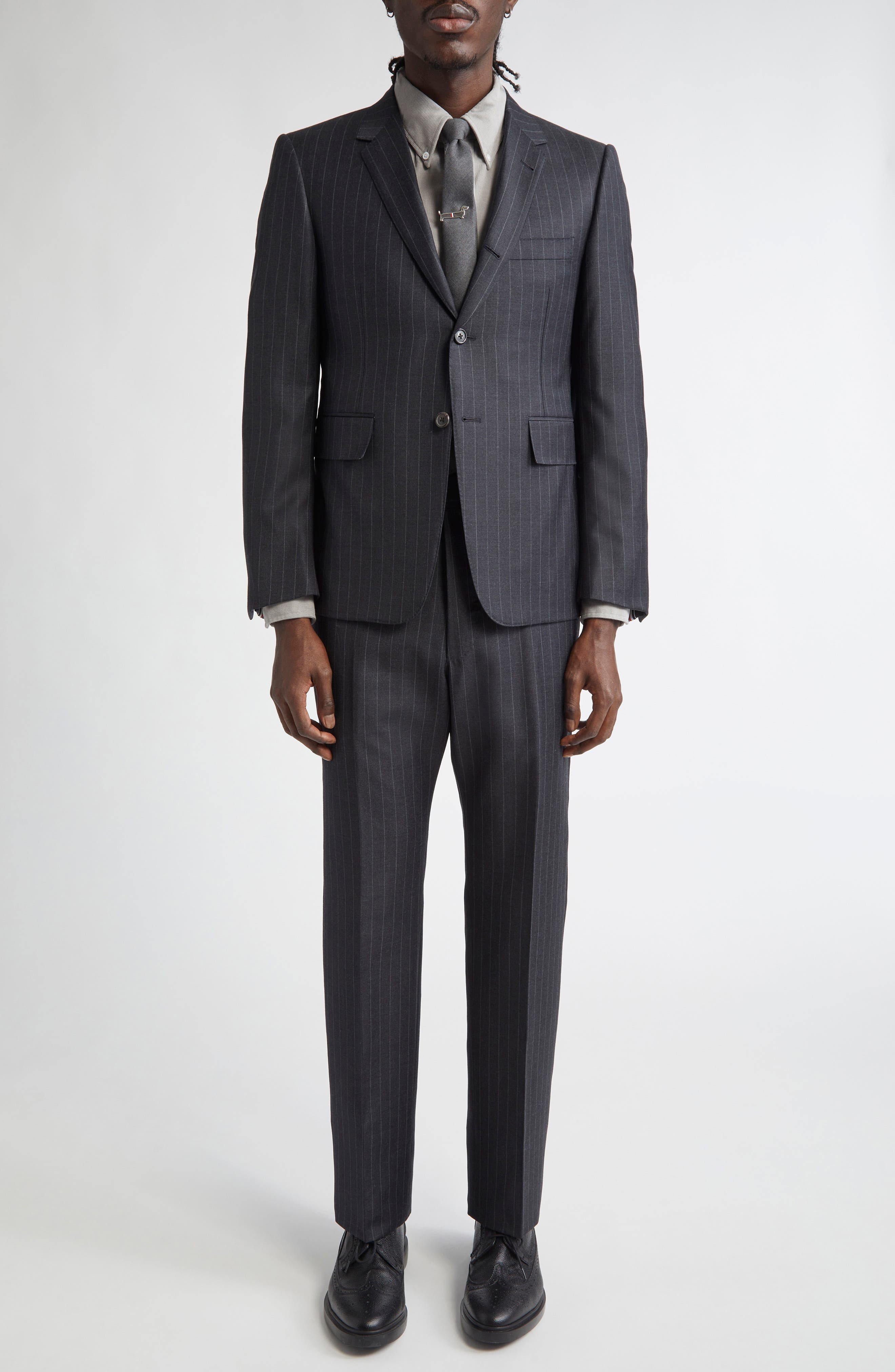 Thom Browne Fit 1 Pinstripe Wool Sport Coat in Dark Grey at Nordstrom - 2