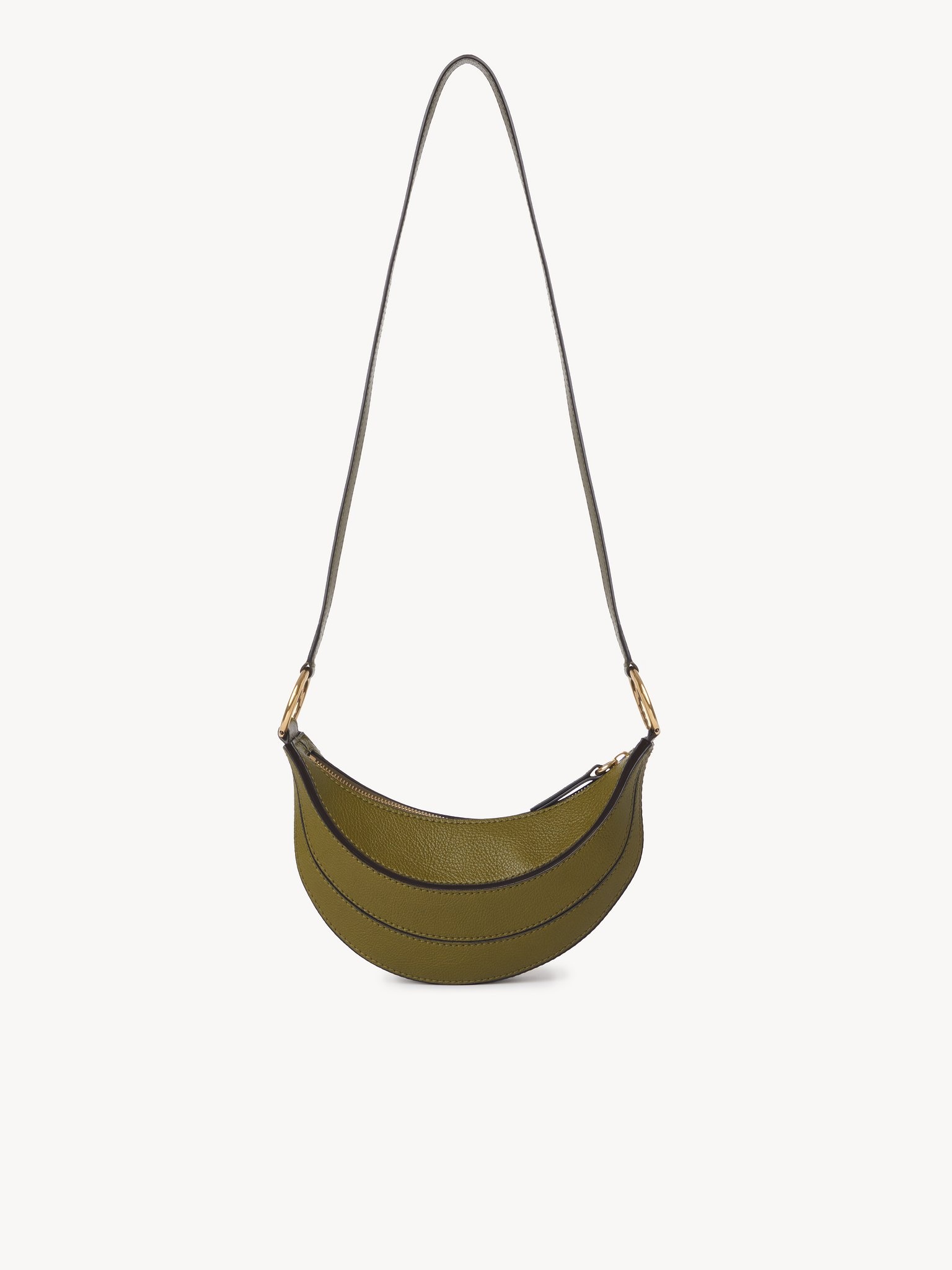 BANANA CROSS-BODY BAG IN GRAINED LEATHER - 4