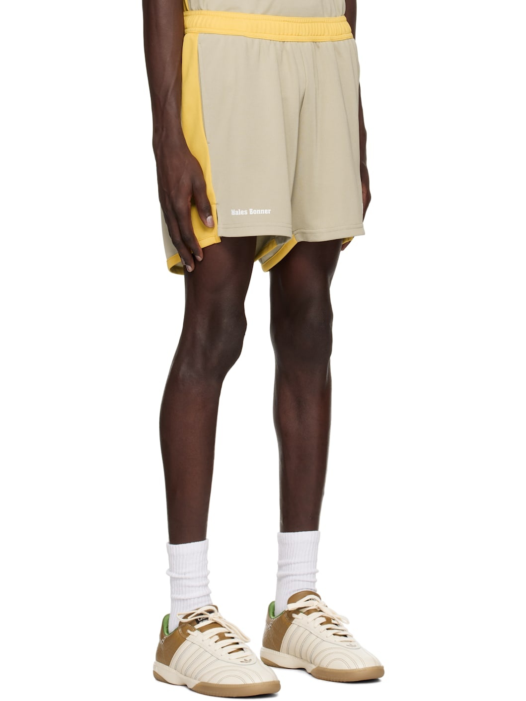 Beige & Yellow Home Jersey Shorts - 2