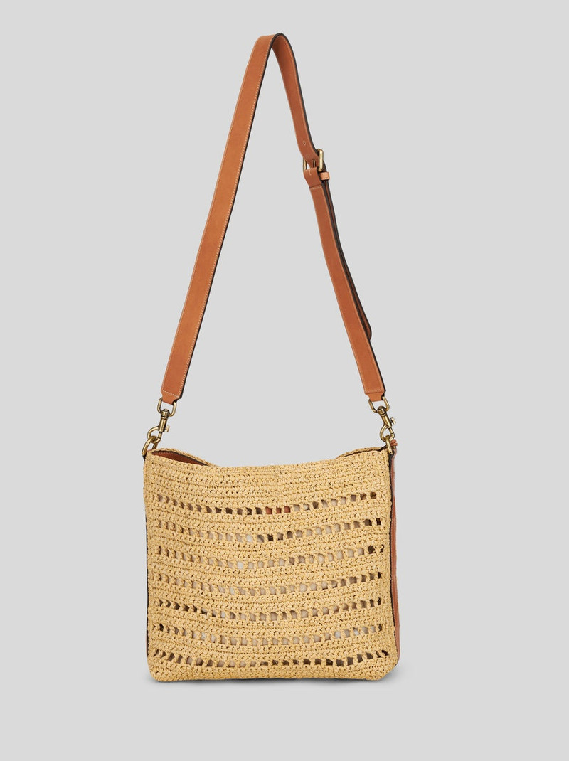 SHOULDER BAG IN PERFORATED RAFFIA 4