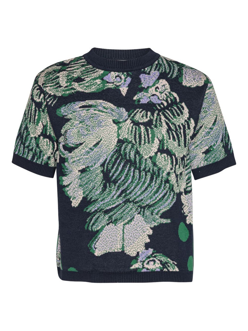 chicken-motif short-sleeve T-shirt 1