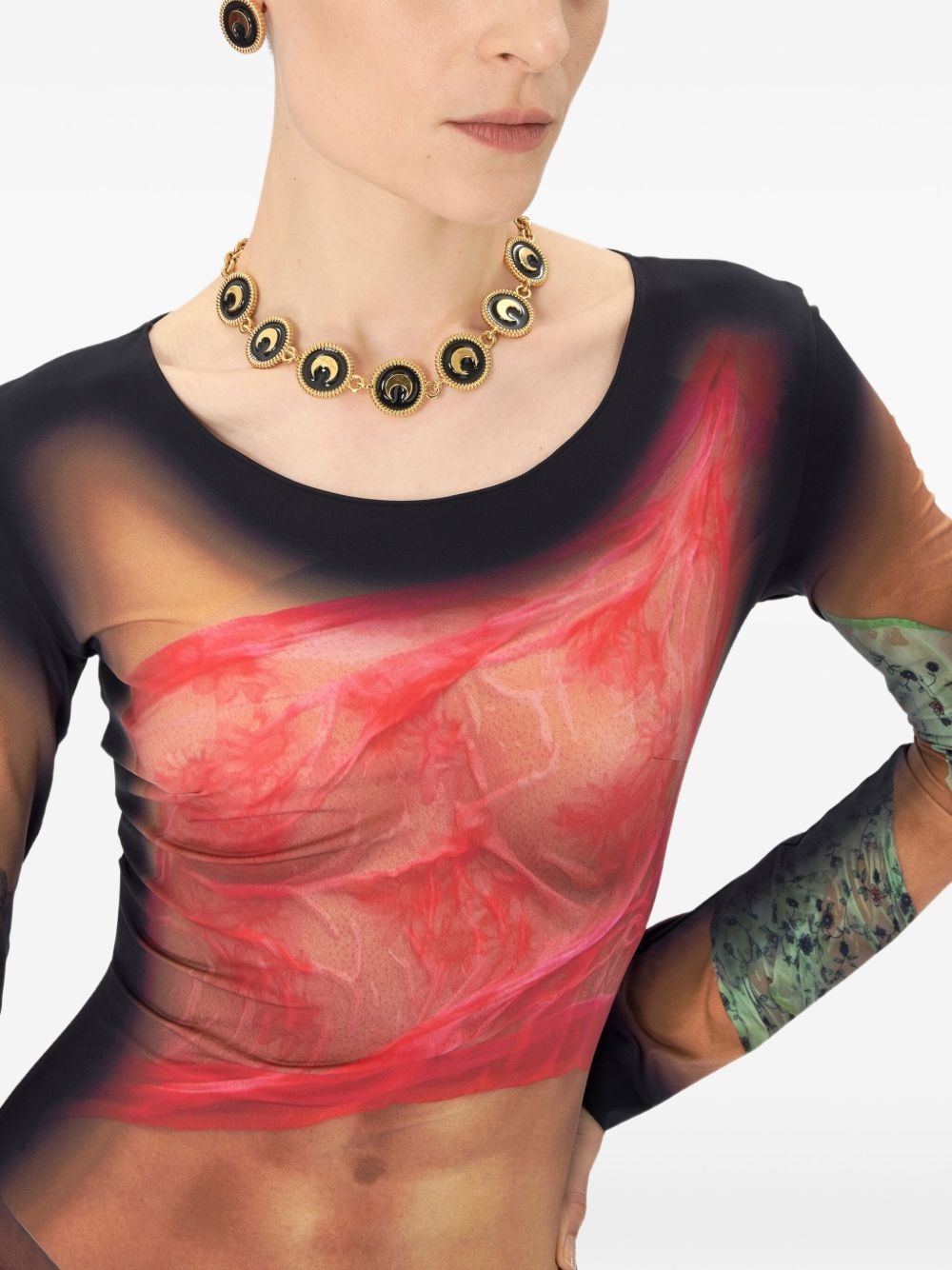 Draped Statue jersey maxi dress - 4