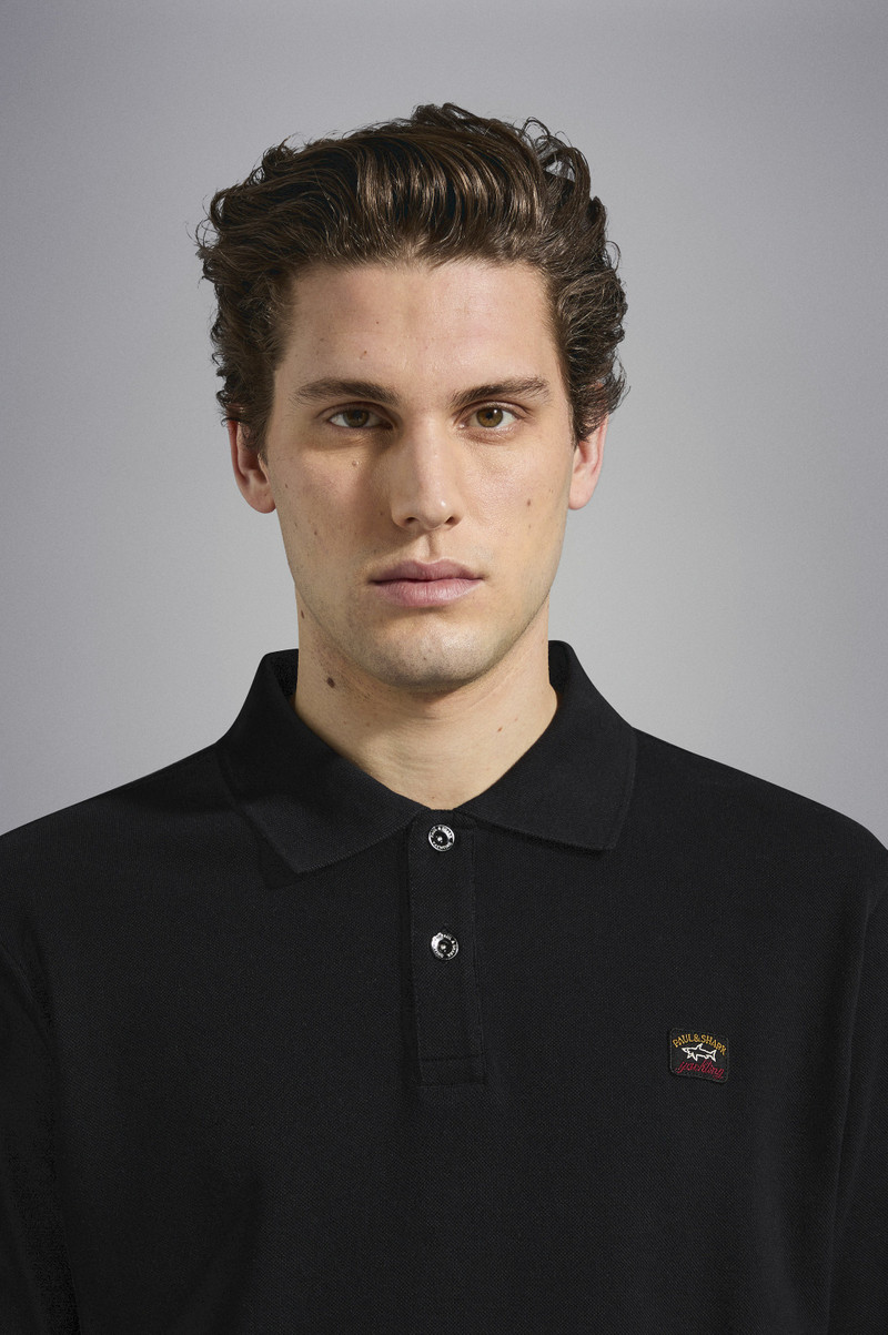 COTTON PIQUÉ POLO SHIRT WITH ICONIC BADGE 4