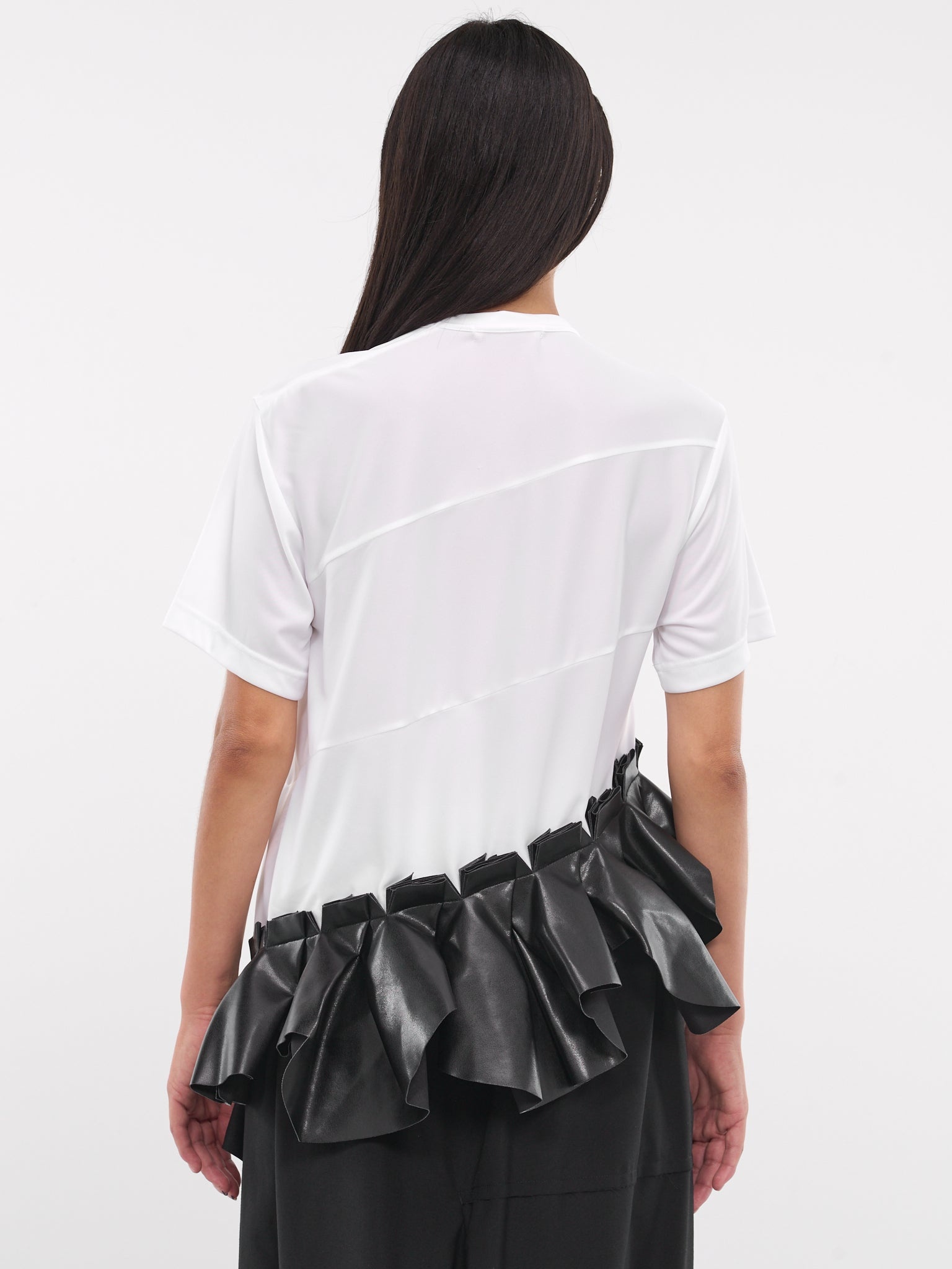 Faux Leather Applique Tee - 3