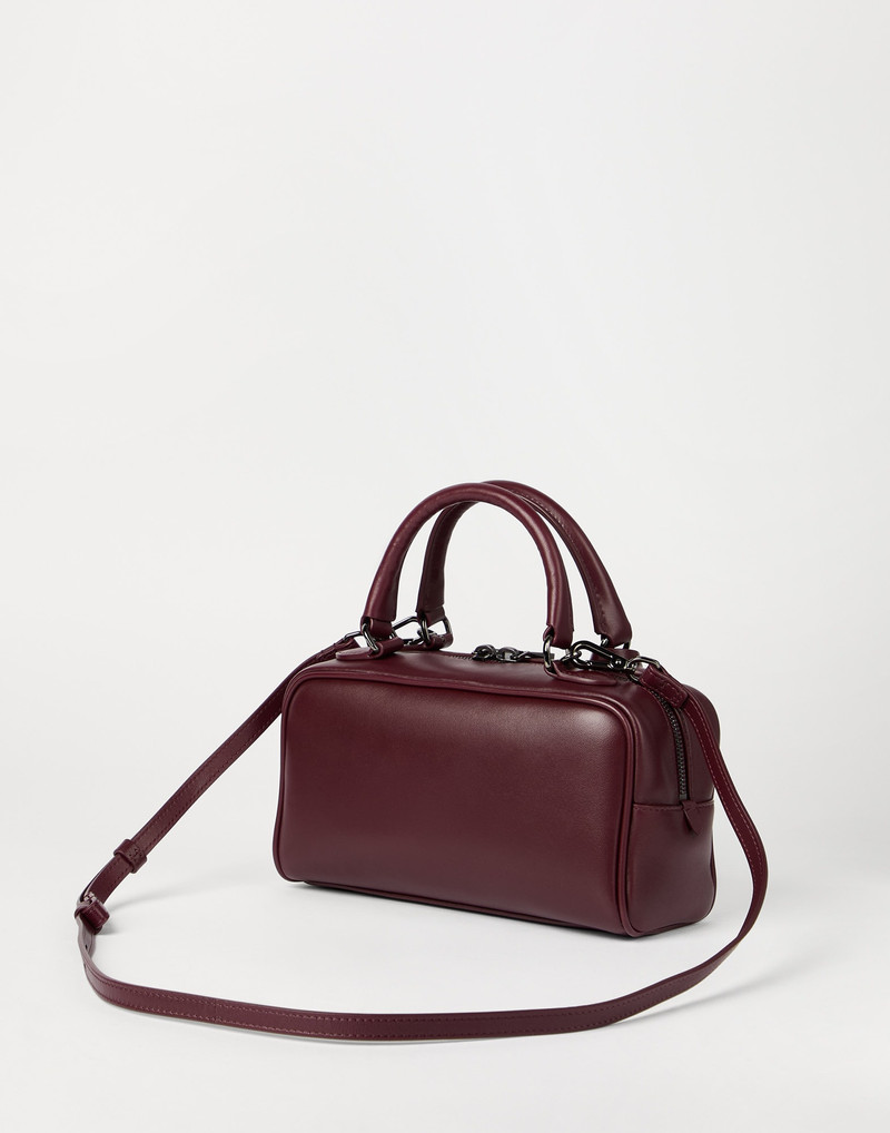 Brunello Cucinelli Explorer small Boston bag in glossy nappa leather outlook