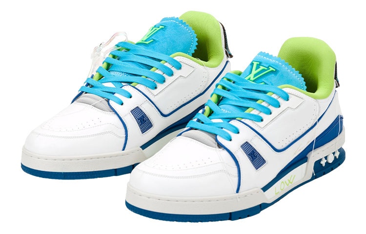 LOUIS VUITTON Trainers 'White Blue Green for Ghana' 1A9DBB - 2