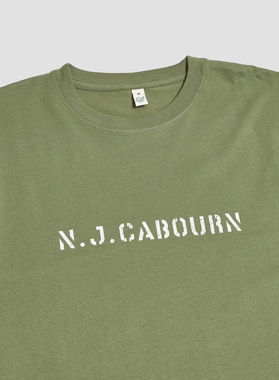 Cabourn Stencil Tee in Green - 2