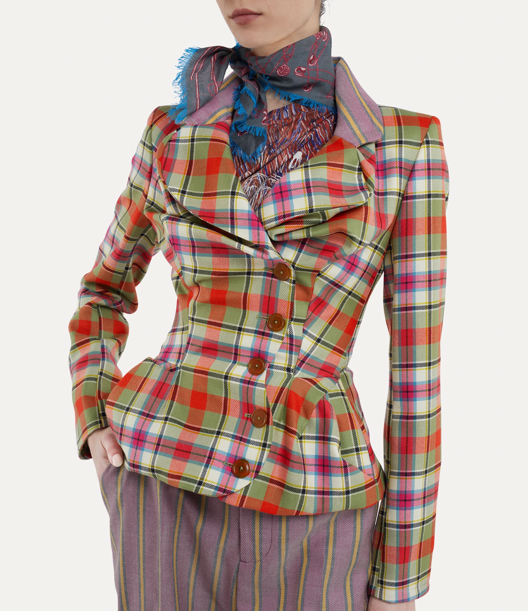 ジャケット Vivienne Westwood Embroidered wool Drunken blazer Vivienne Westwood Embroidered wool Drunken blazer