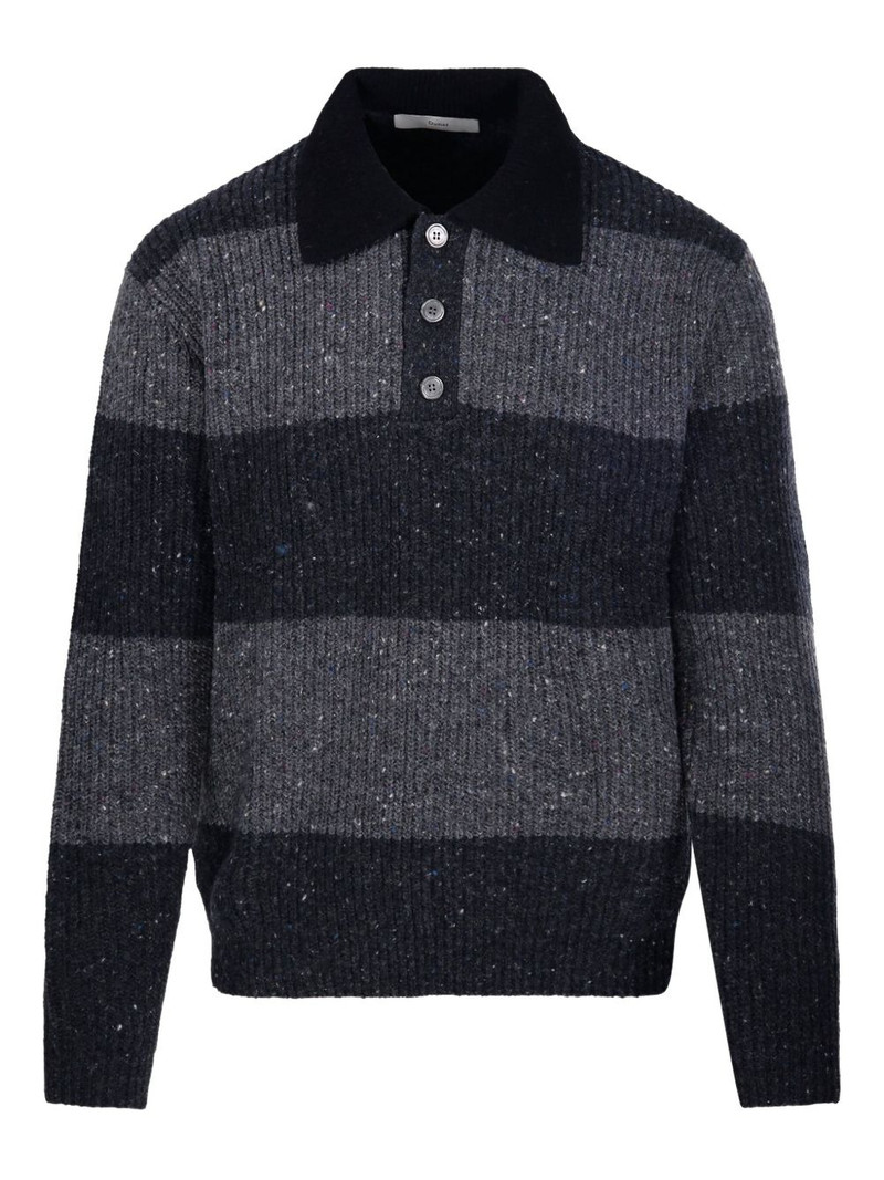 striped knitted polo shirt 1