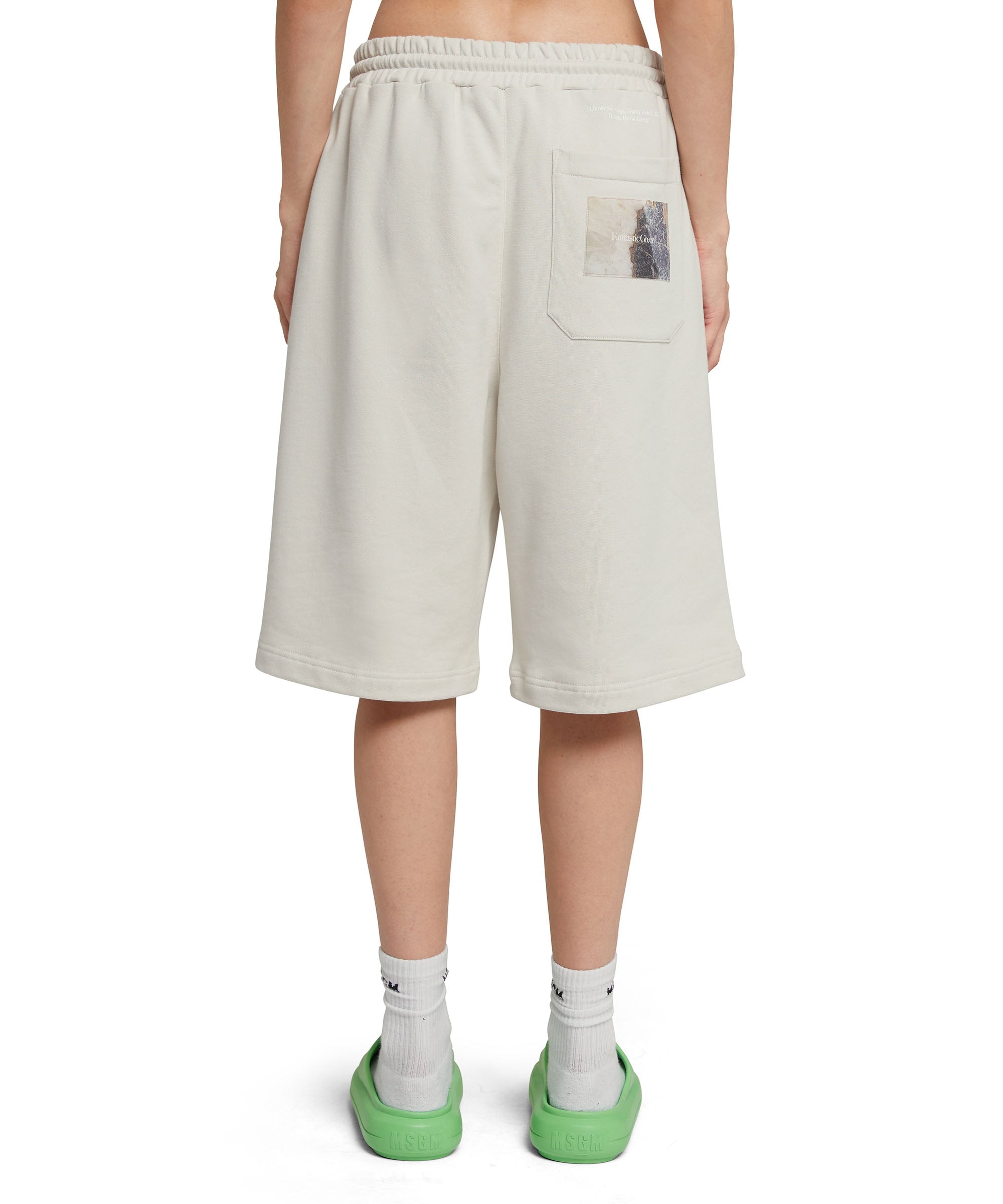 "FANTASTIC GREEN INVERSE SERIES" organic cotton sweat Bermudas - 7