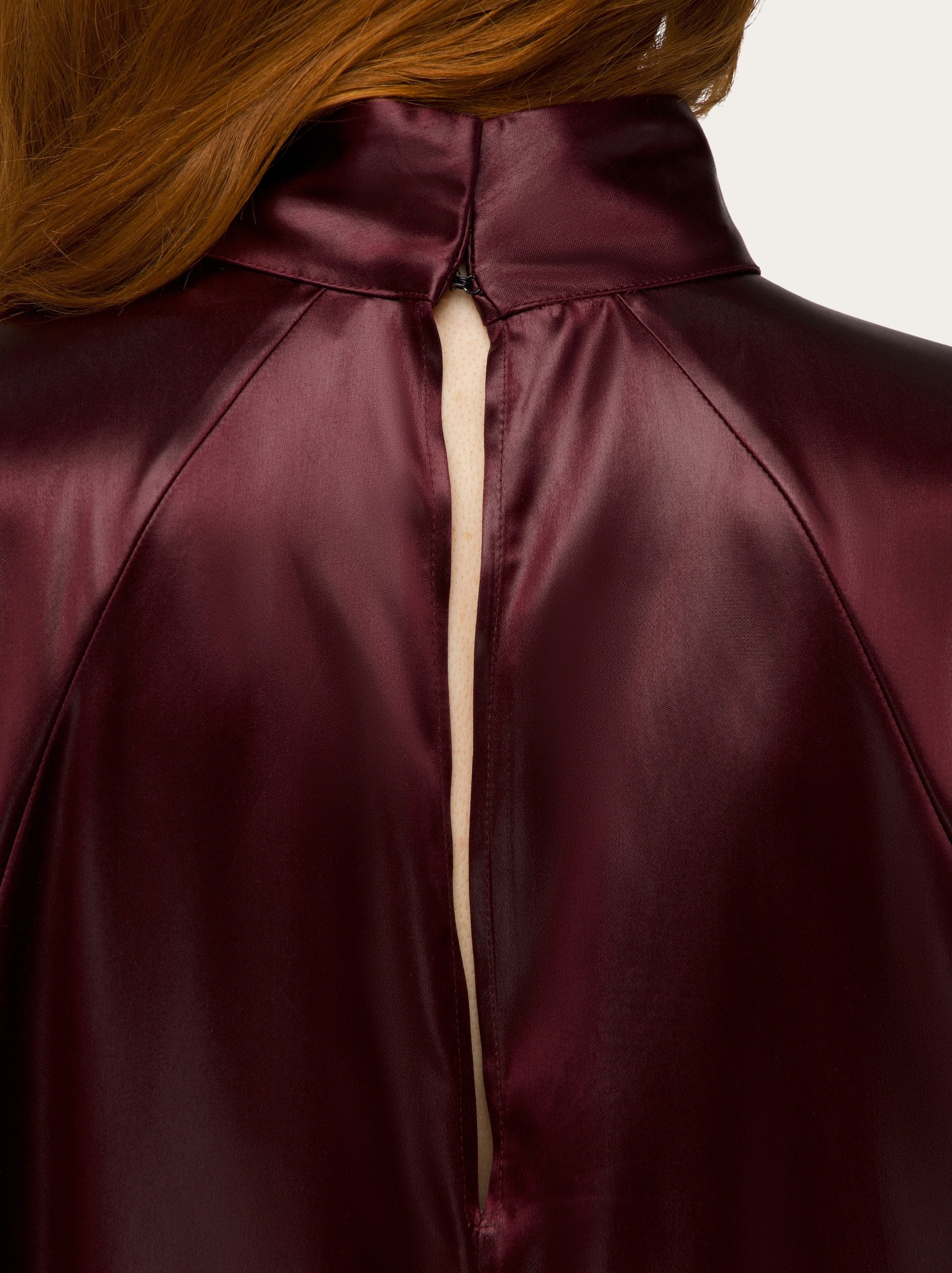 Satin high neck dress - 7