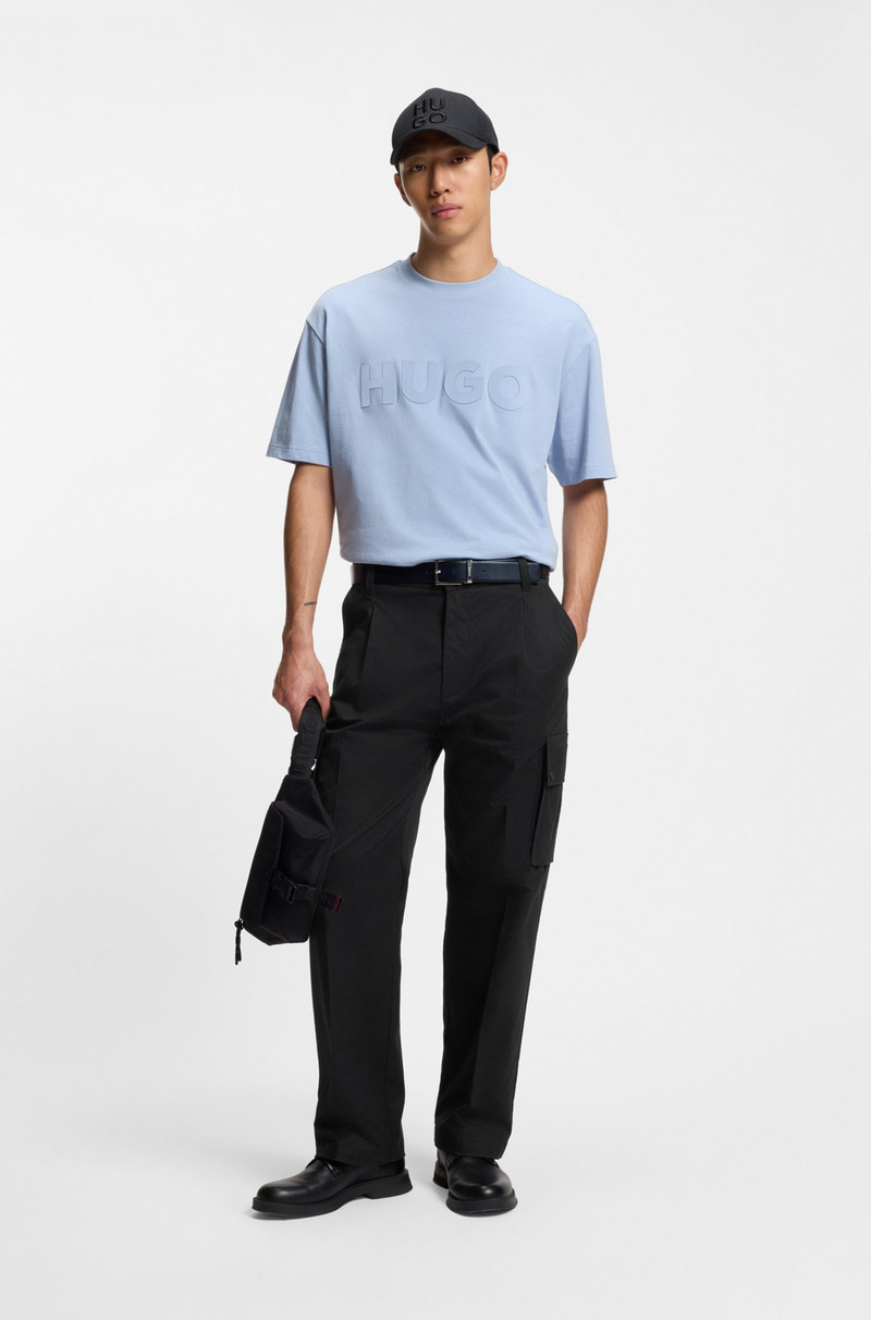 HUGO RELAXED-FIT TROUSERS WITH CARGO STYLING outlook