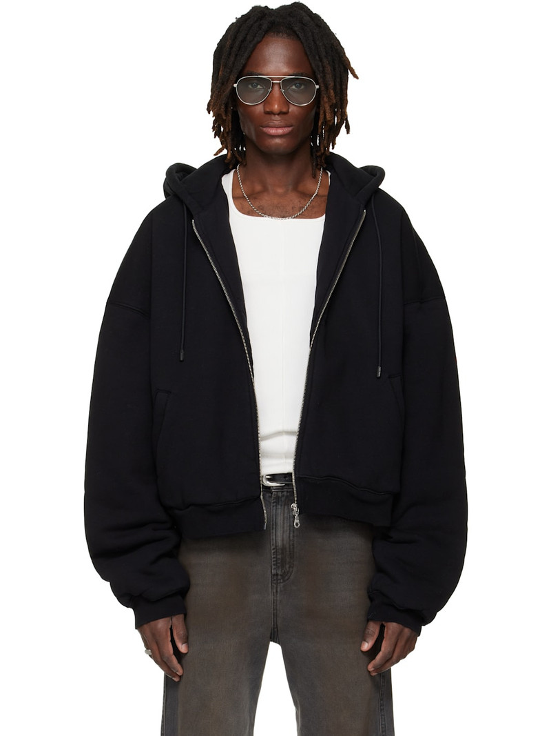 SSENSE Exclusive Black Wadded Hoodie 1