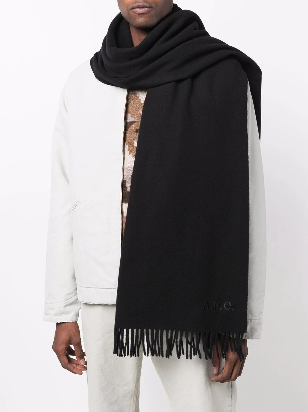 fringe-hem scarf - 2