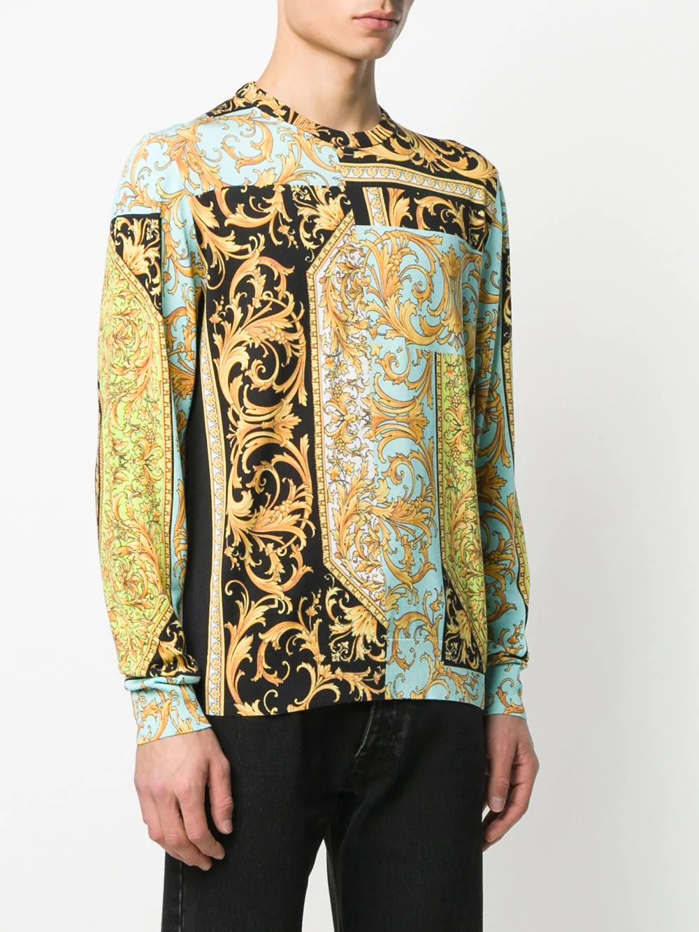 Barocco print sweatshirt - 3