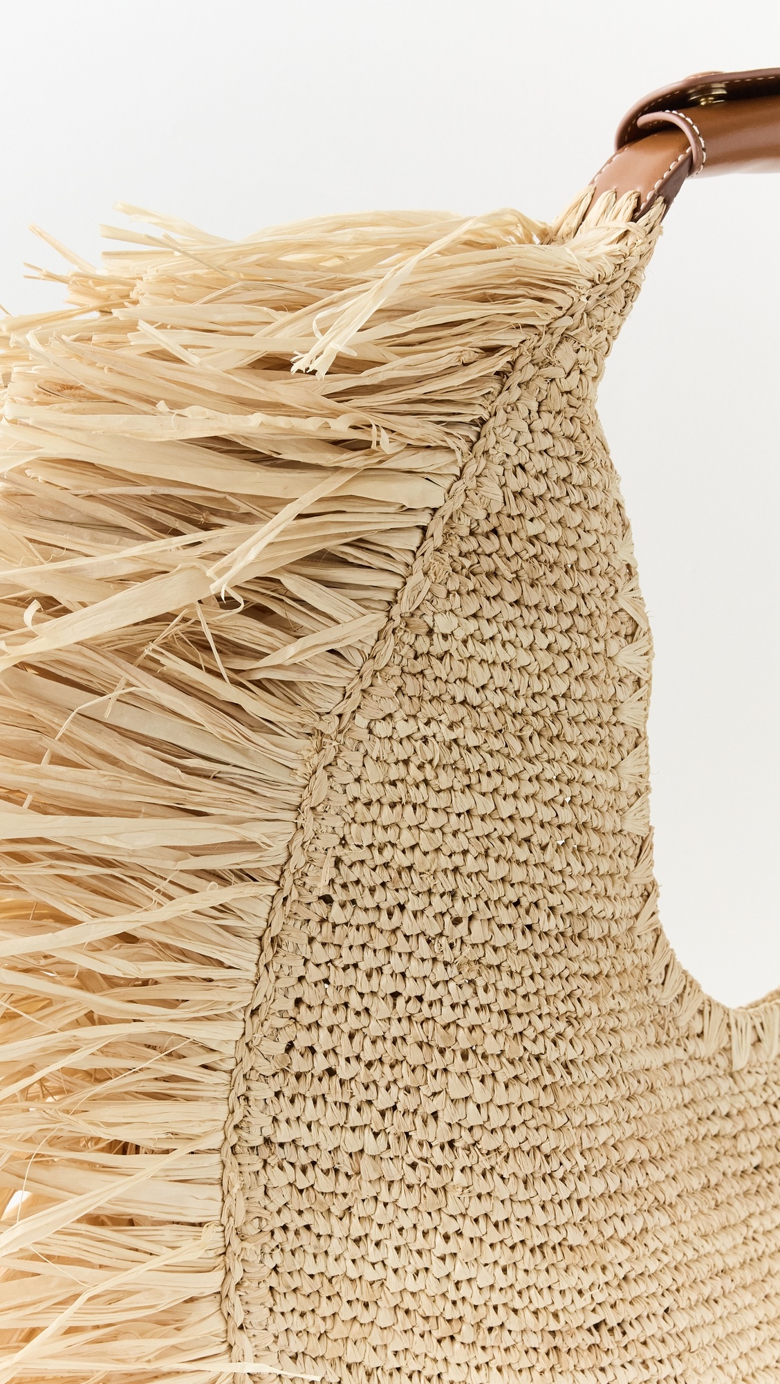 Large Raffia Moon Tote Bag - 4