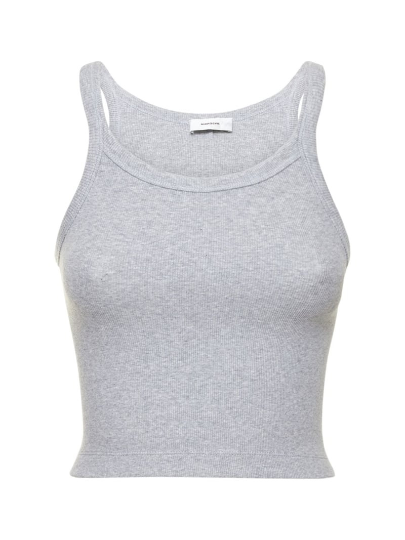HB ribbed stretch cotton tank top - 1