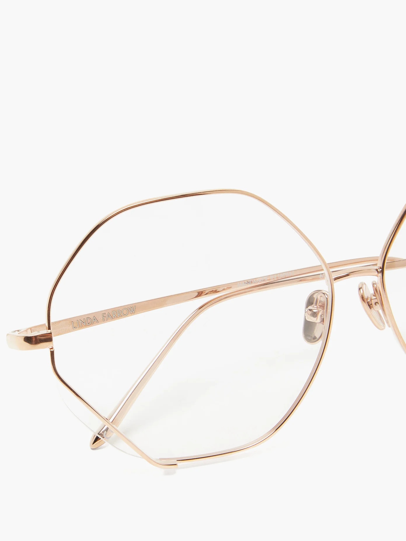 Fawcett hexagonal titanium glasses - 2