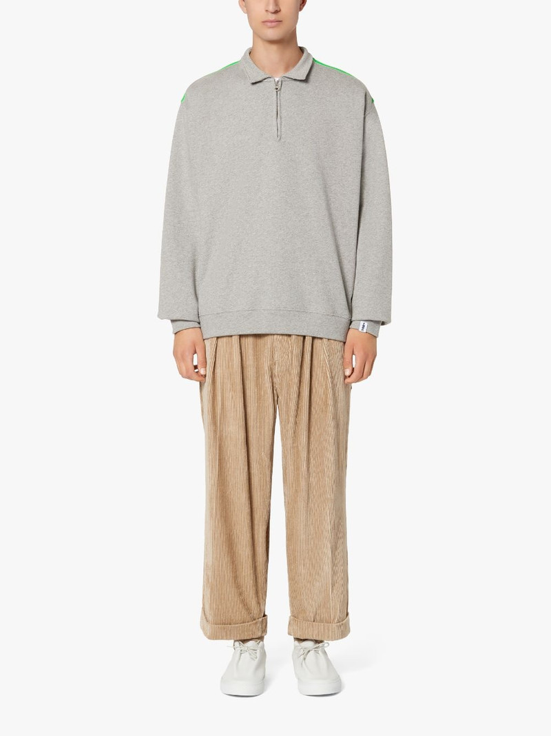 Mackintosh GREY X GREEN COTTON ZIP FRONT SWEATSHIRT | GJF-300 outlook