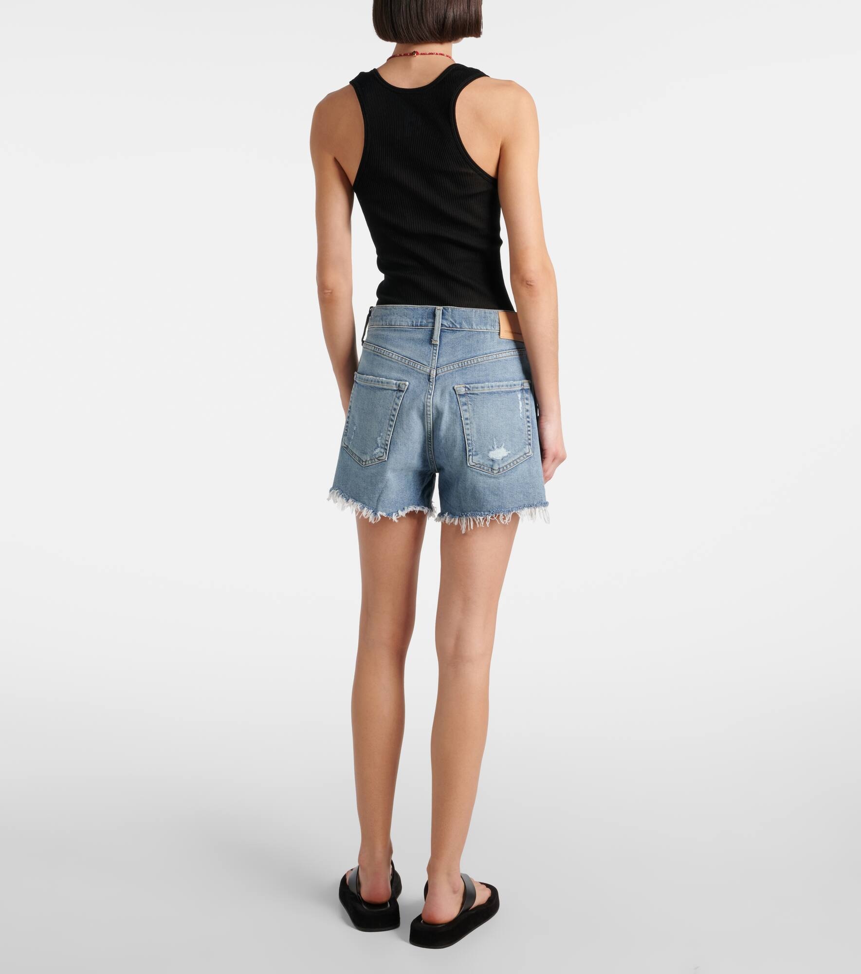Marlow distressed denim shorts - 3
