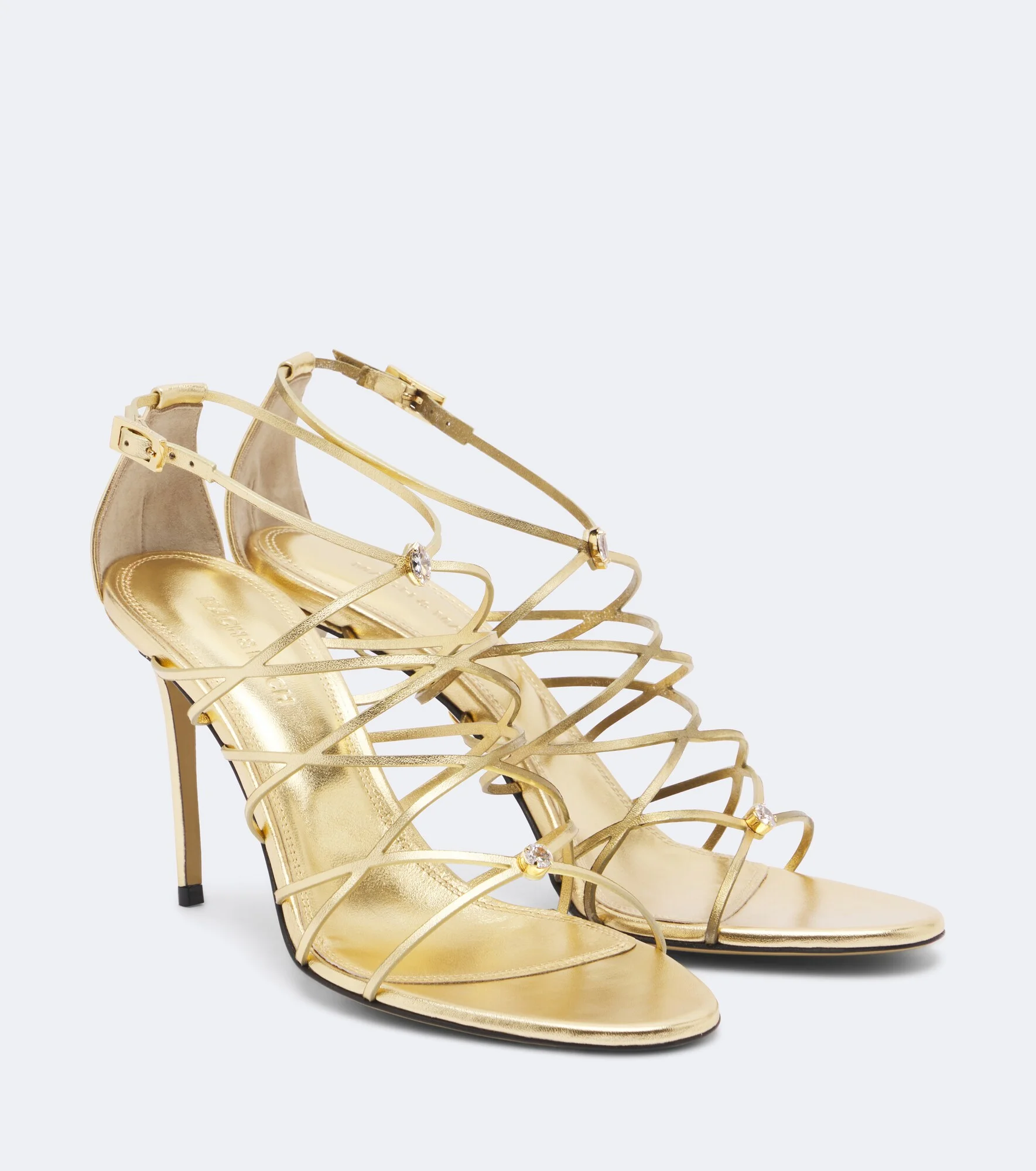 Daisy embellished leather sandals - 1