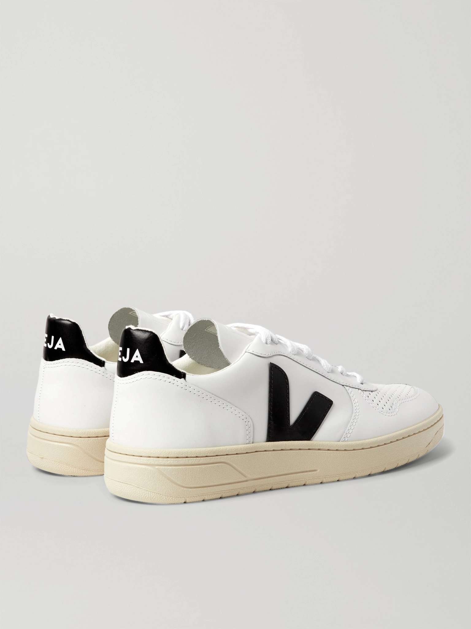 V-10 Rubber-trimmed Leather Sneakers - 5