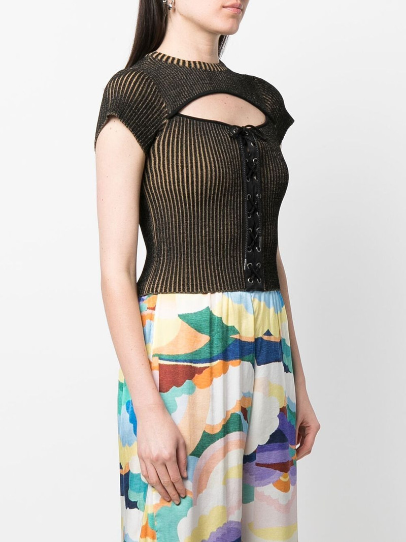 cut out-detail ribbed knitted top 3