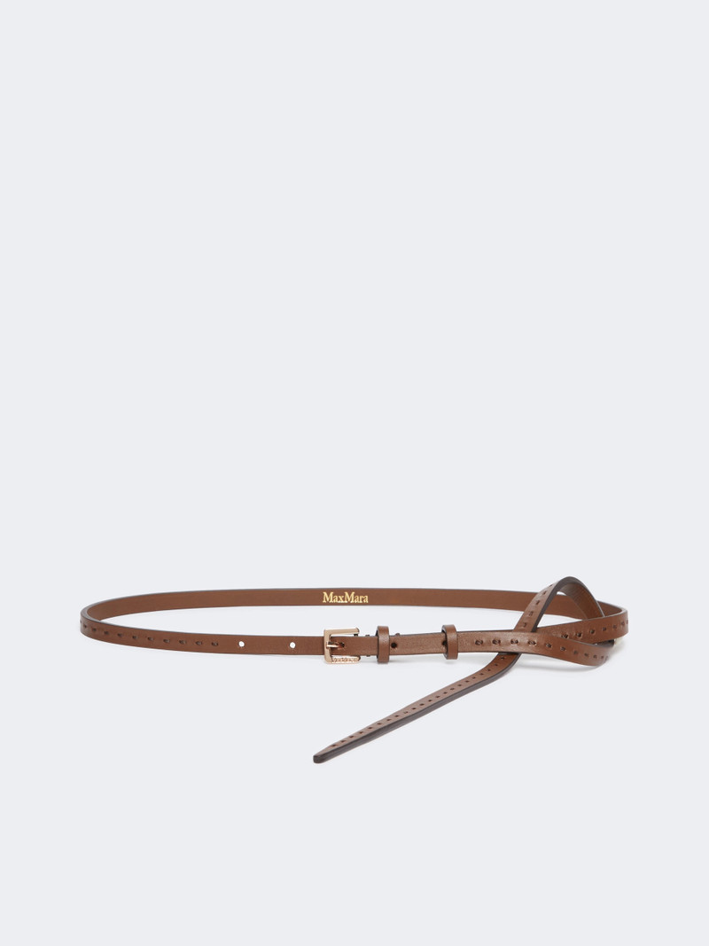 MINIBELT10 Natural leather belt - BROWN 1