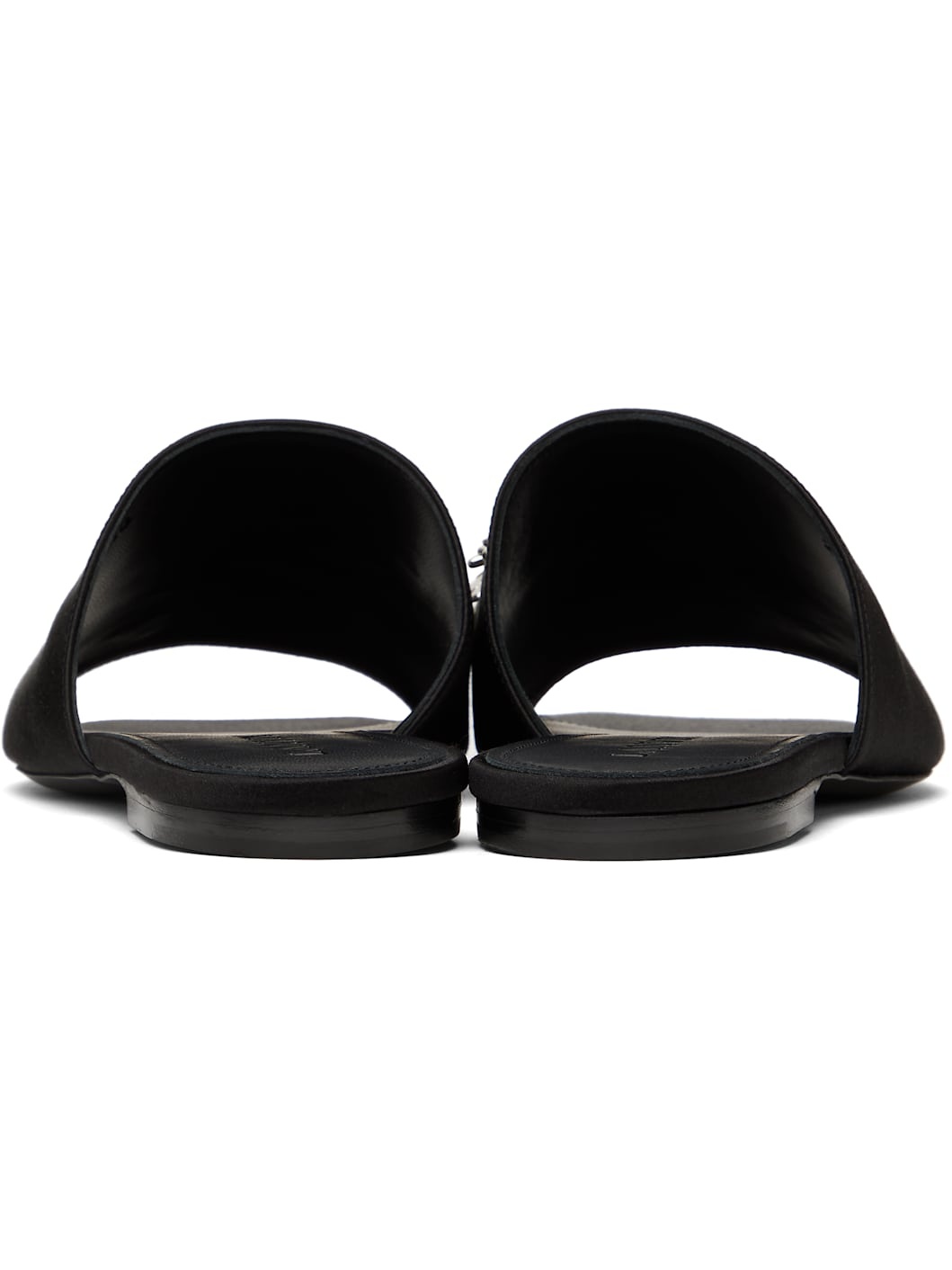 Black Satin Sandals - 2