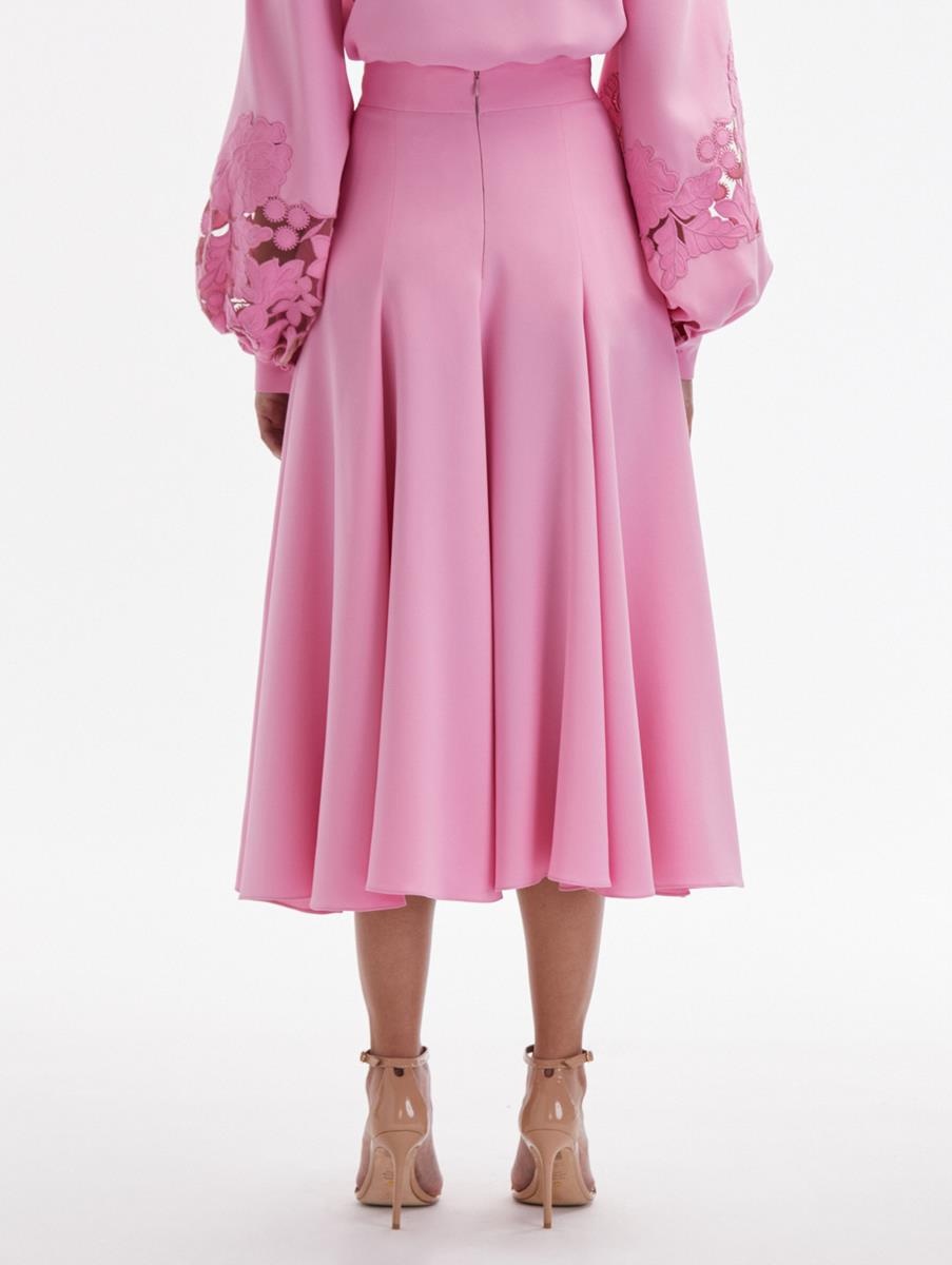 SILK GEORGETTE MIDI SKIRT - 2
