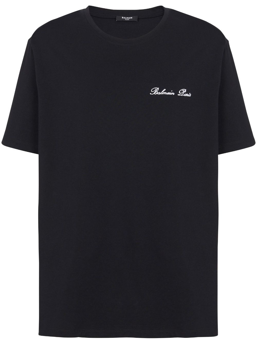 logo-embroidered cotton T-shirt - 1