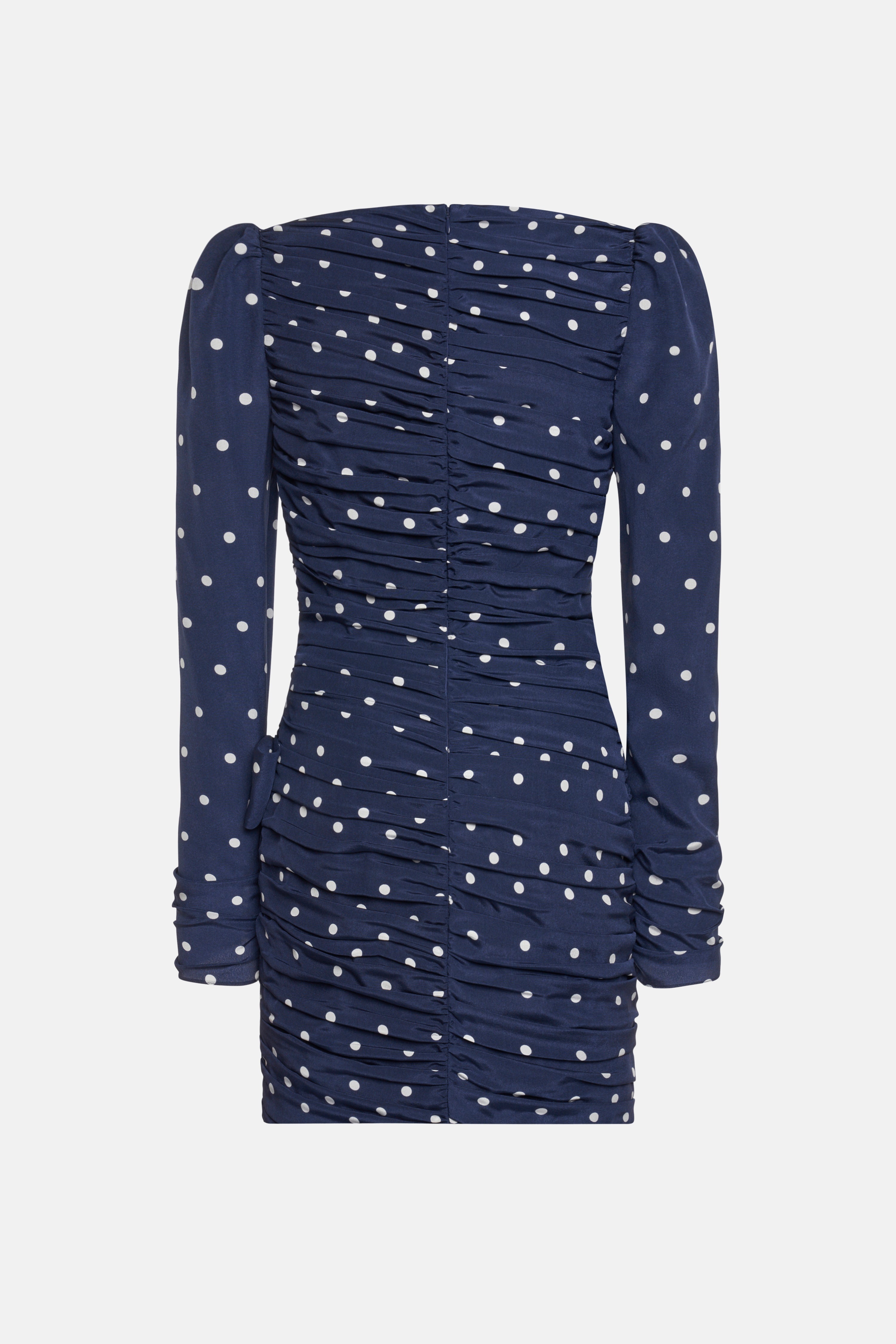 POLKA DOT DRAPED MINI DRESS - 2