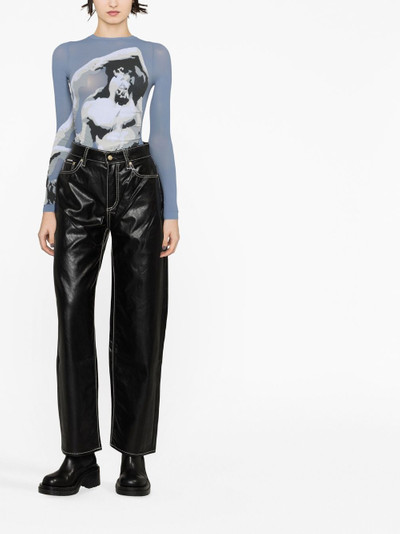 EYTYS high-waist faux-leather trousers outlook