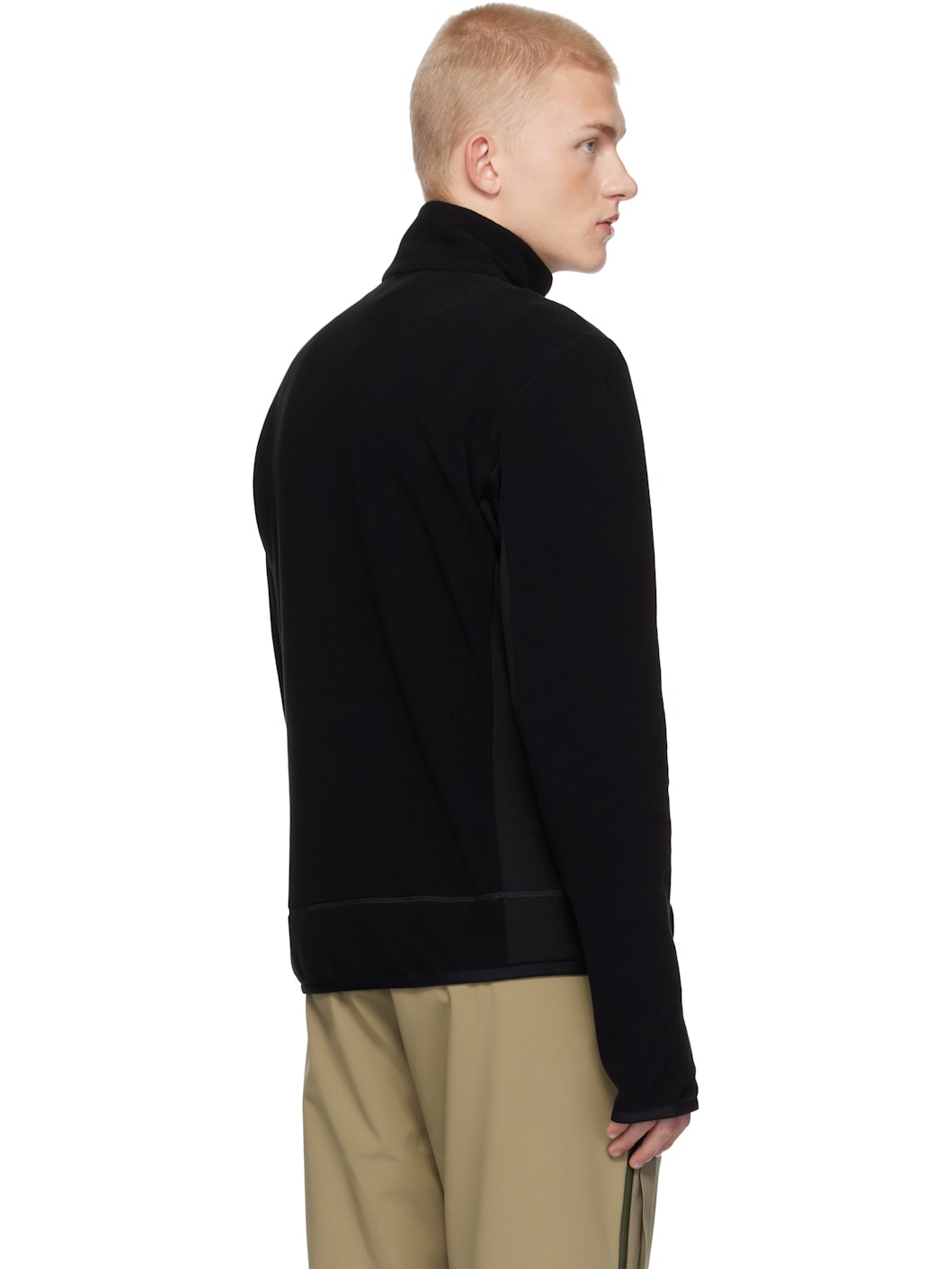 Black Maglia Lupetto Con Zip Jacket - 3