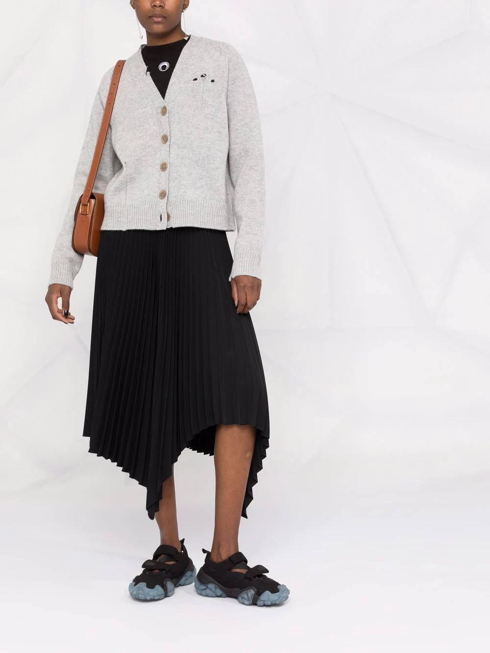 distressed button-down cardigan - 2