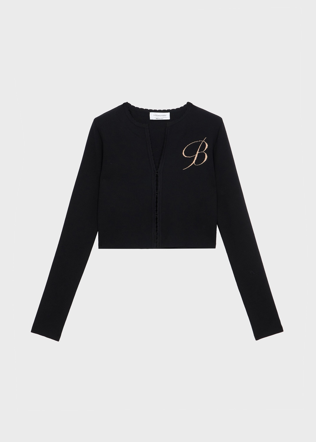 KNITTED CARDIGAN WITH B MONOGRAM - 1