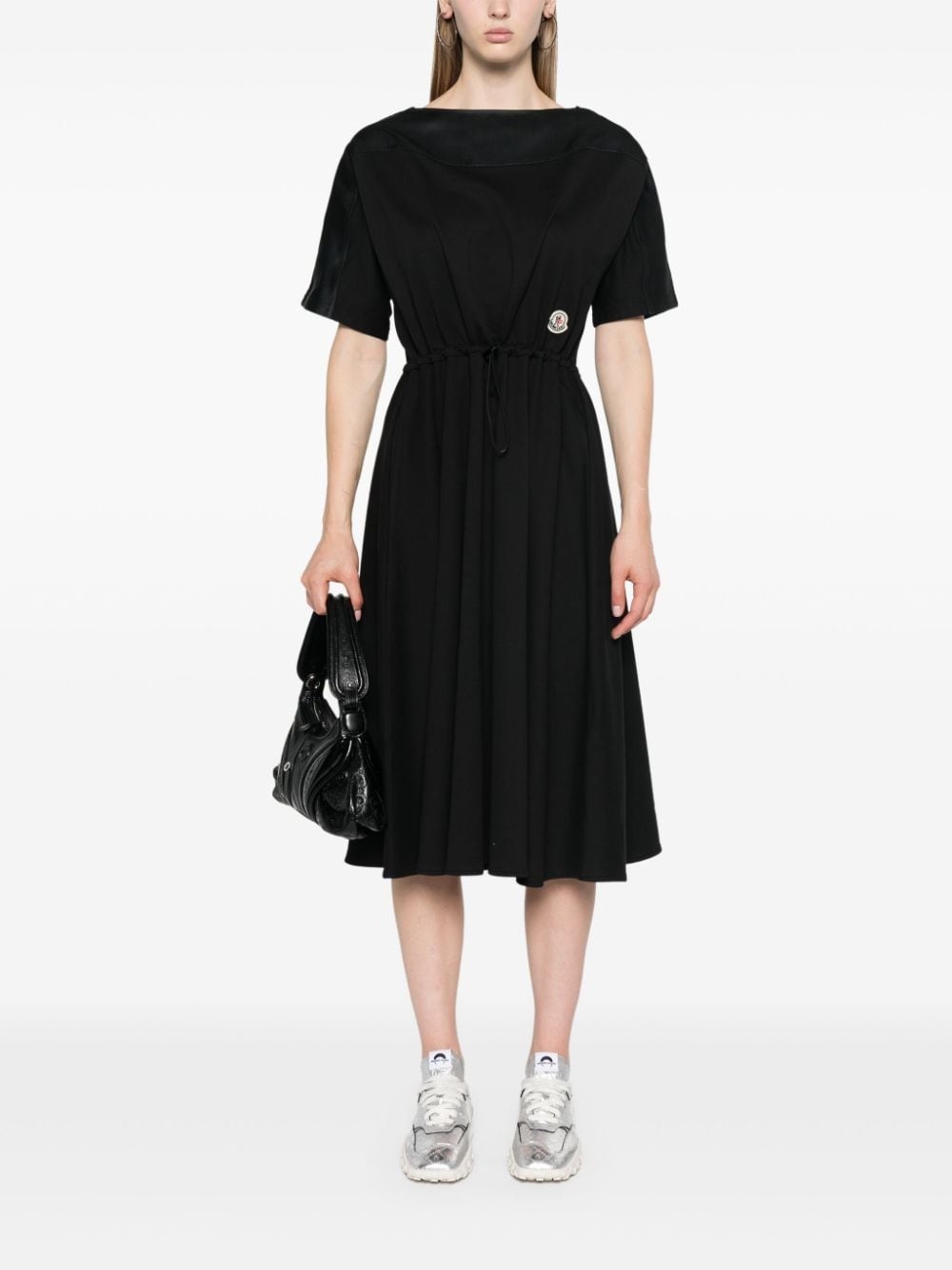 panelled A-line midi dress - 2