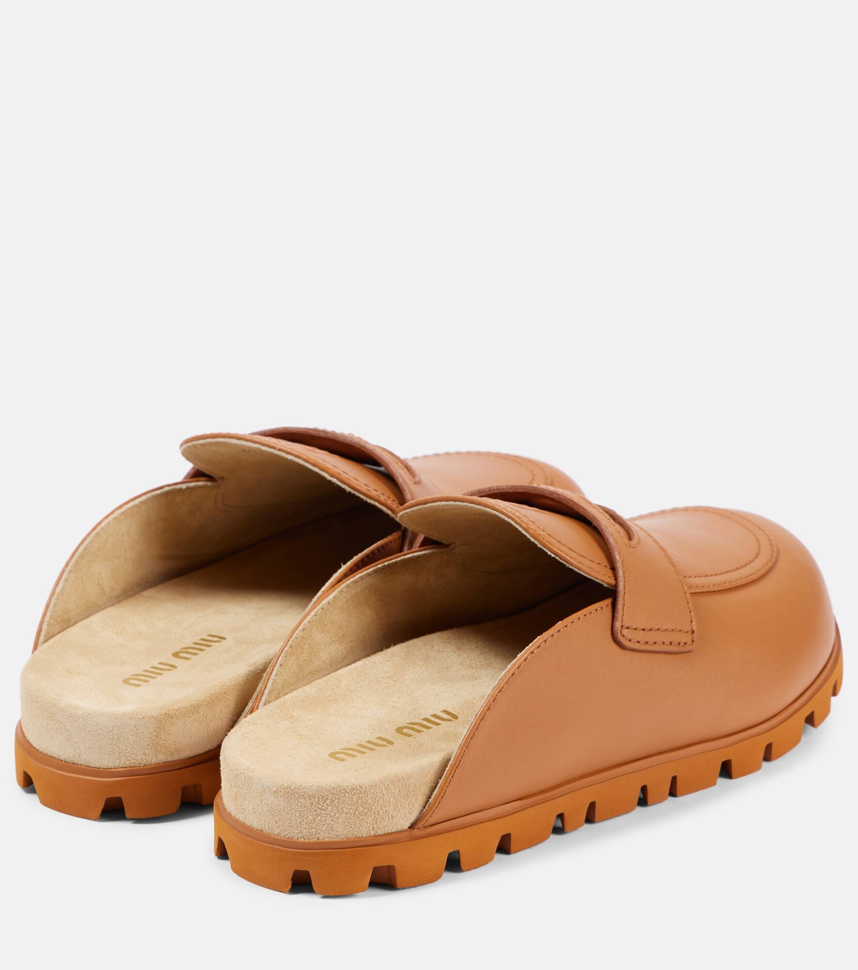 Logo leather mules - 2