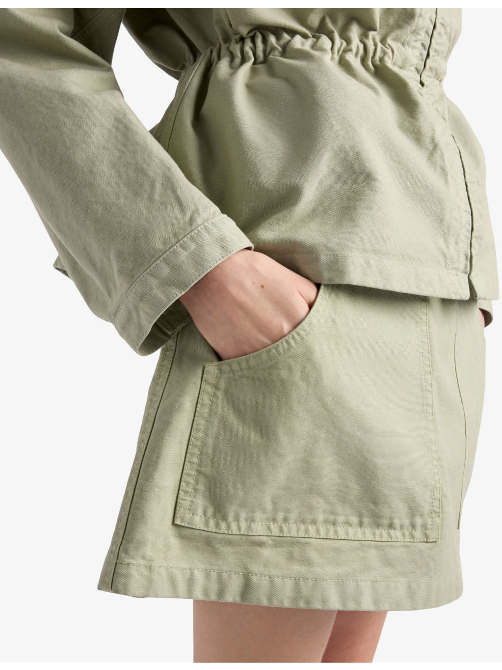 Old utility cotton-canvas mini skirt - 3