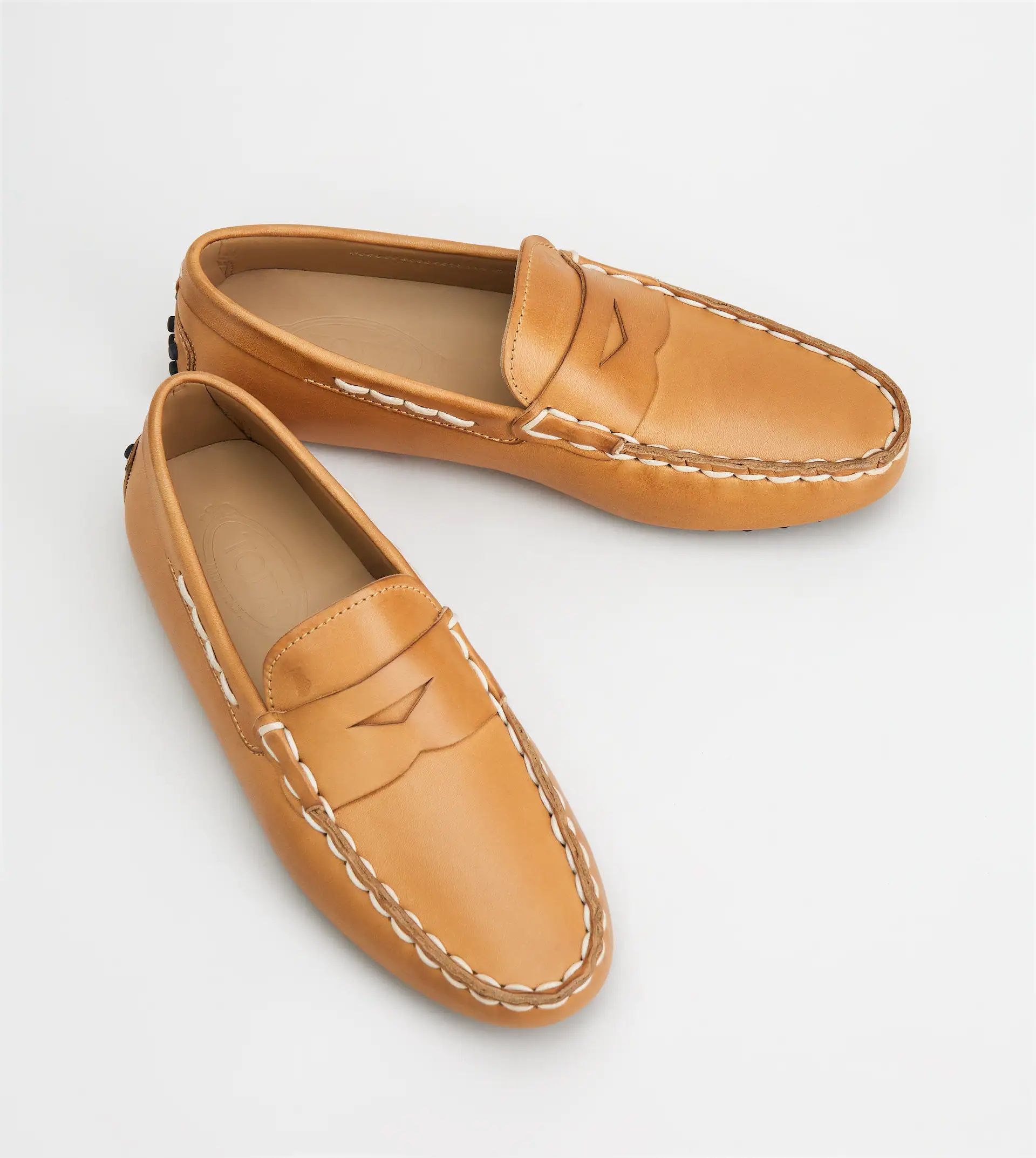 GOMMINO DRIVING SHOES IN LEATHER - BROWN - 3