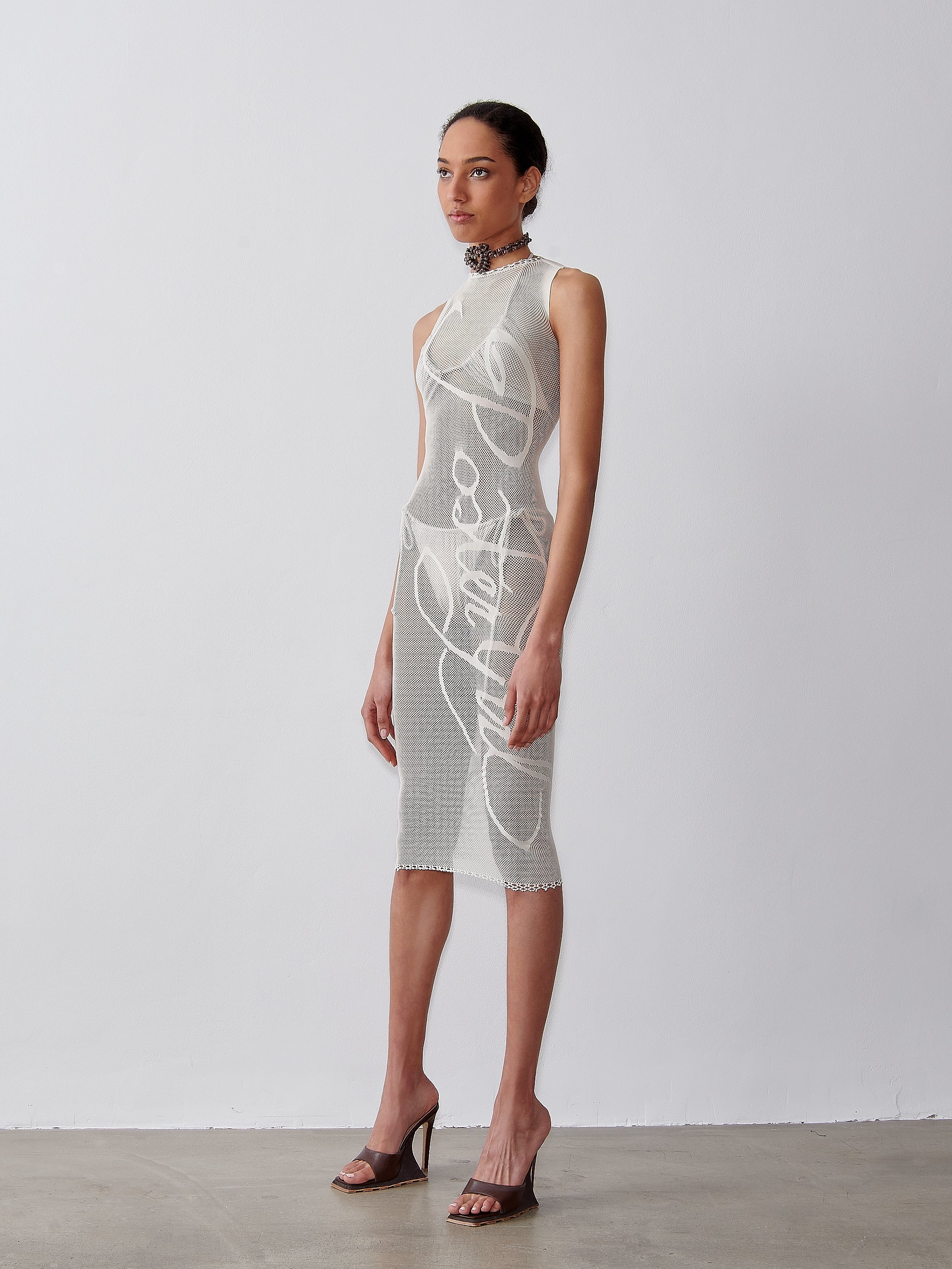 ALOHA MIDI DRESS BUTTER - 4