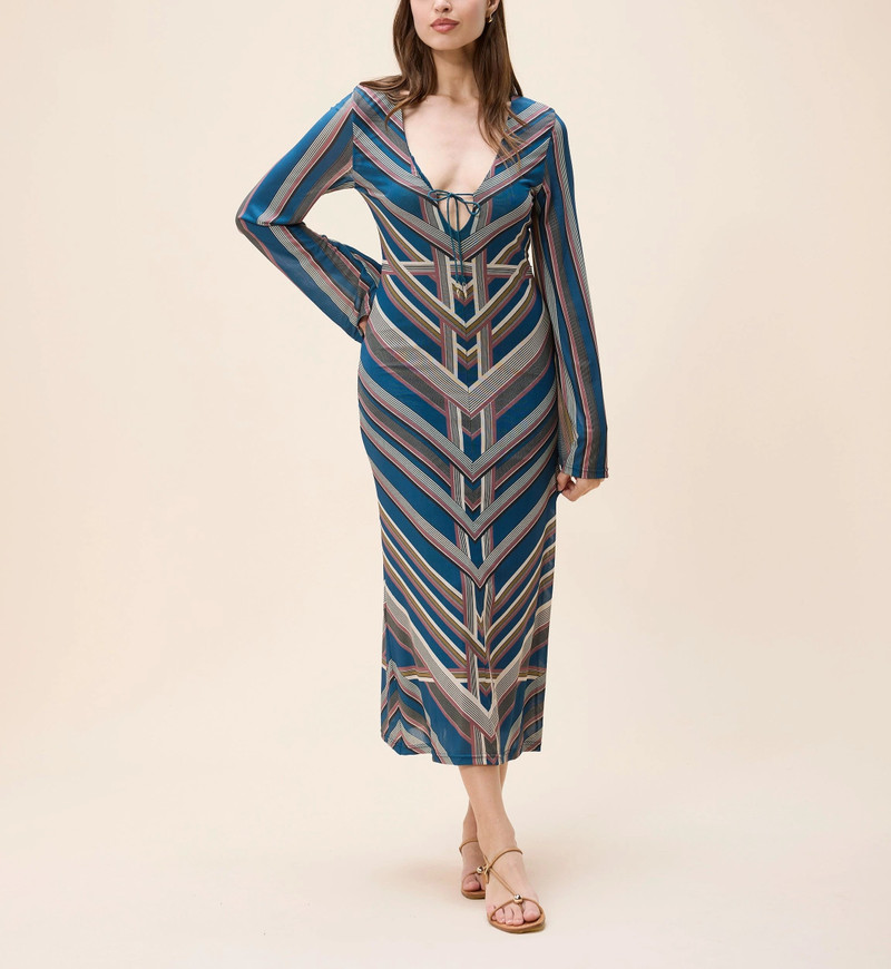ANISA COVER UP DRESS | GUSTAVIA PRINT 3