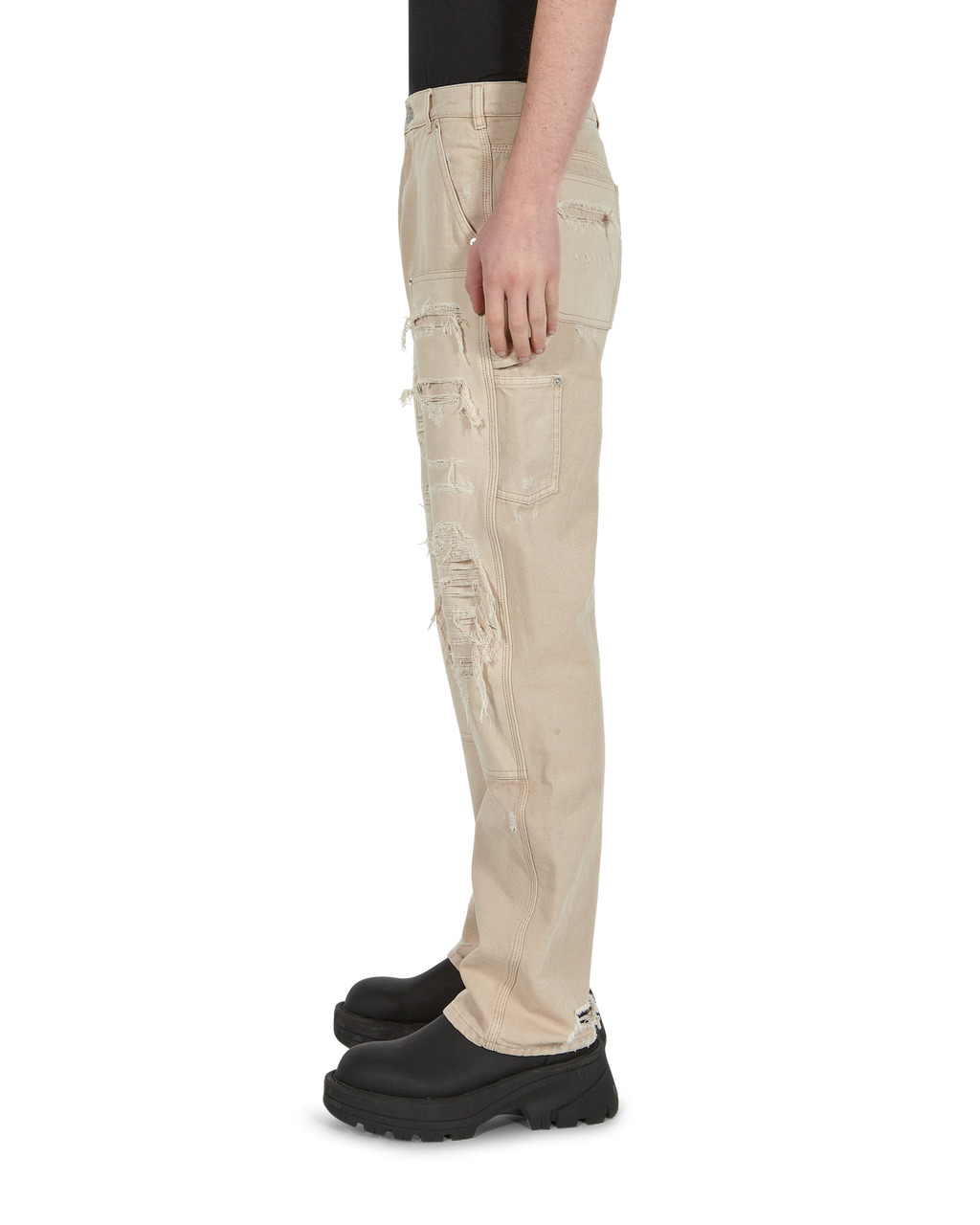 パンツ 1017 ALYX 9SM Destroyed Carpenter Pant S Off-White Destroyed Carpenter Trousers by 1017 ALYX 9SM on Sale