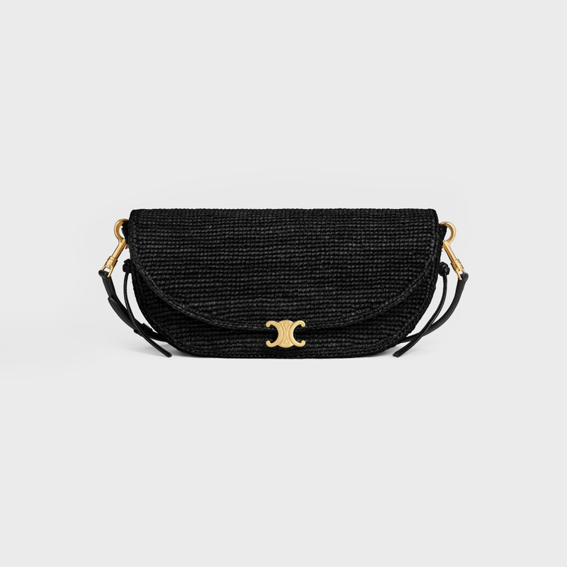 LITTLE HALFMOON SOFT TRIOMPHE IN Raffia and lambskin 1