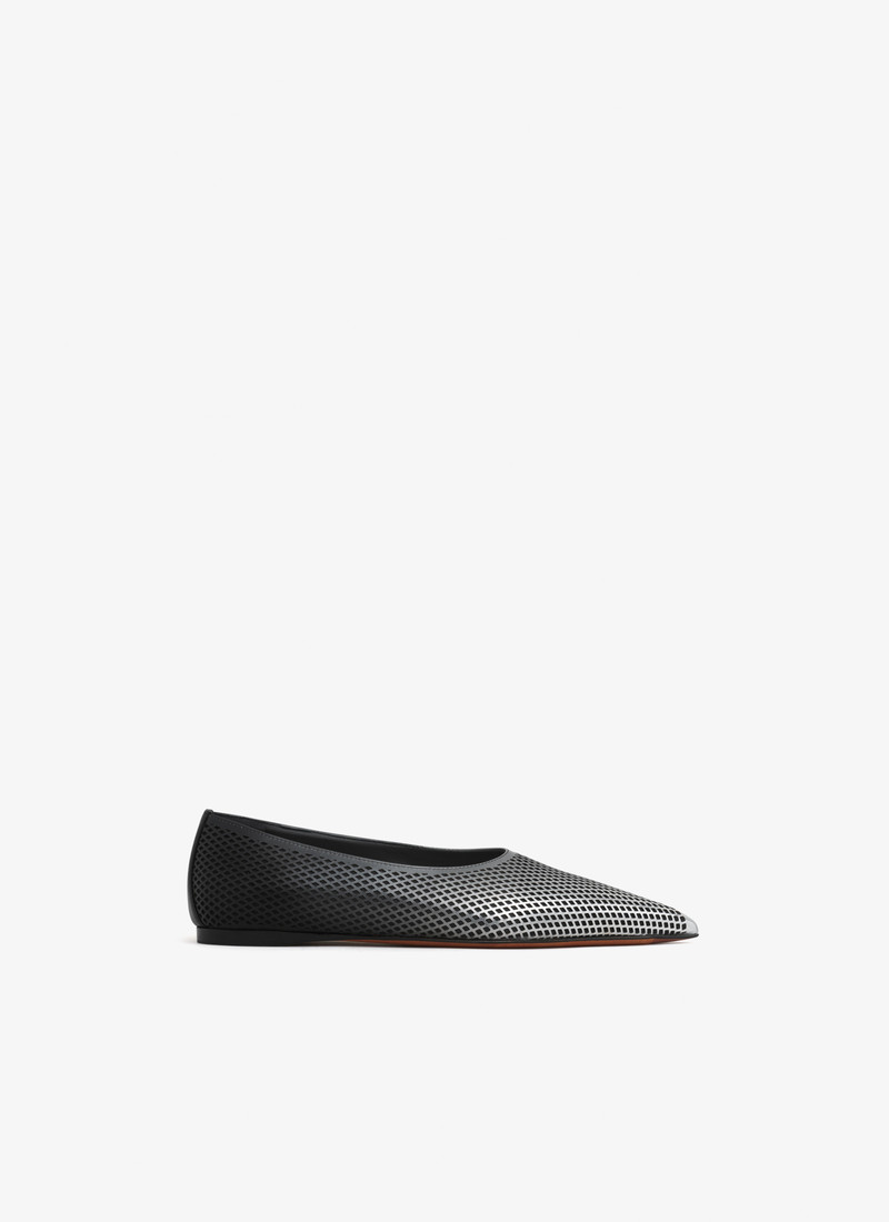 MESH FLATS IN DÉGRADÉ MESH CALFSKIN - 1