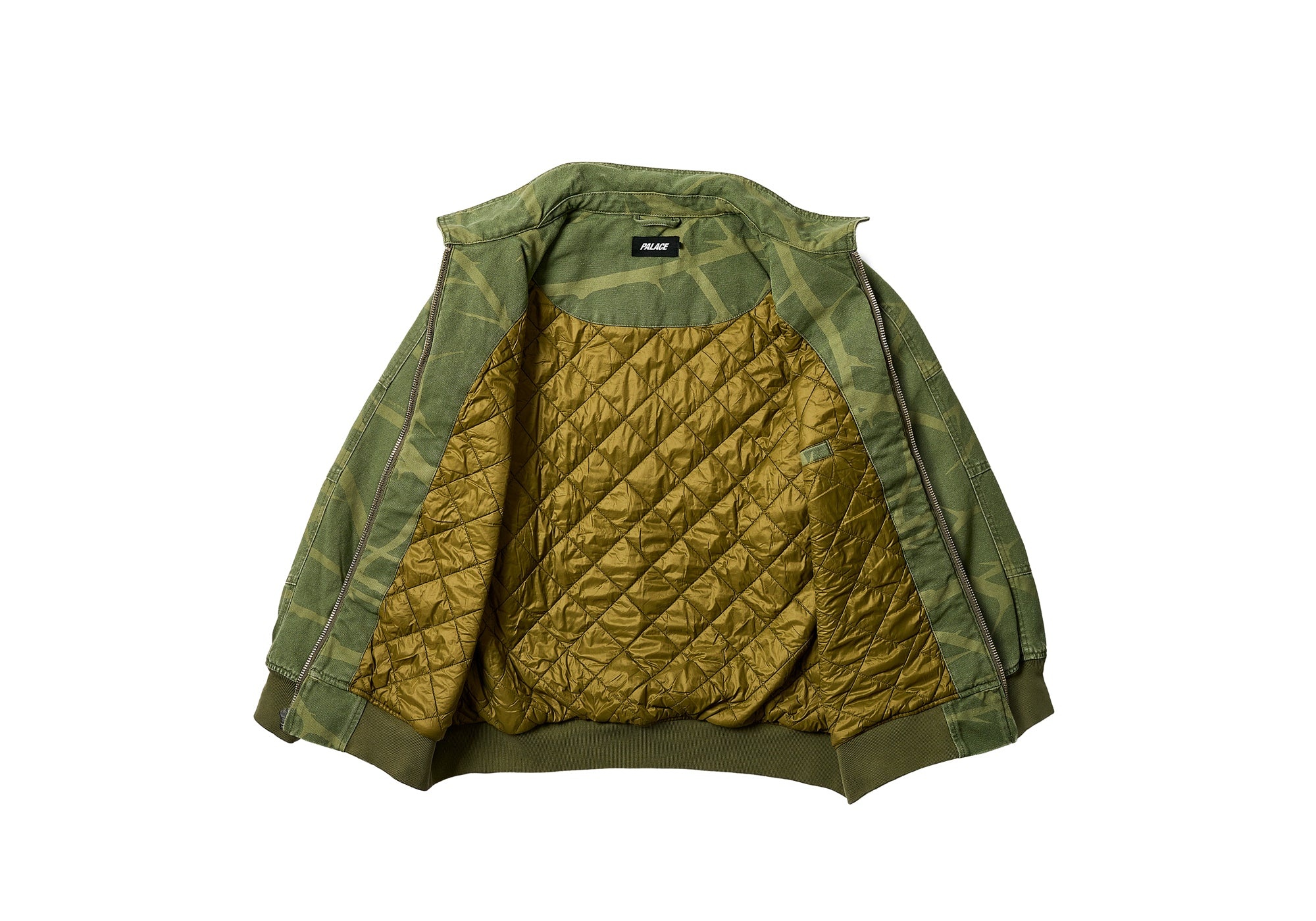 PALACE HEAVY CANVAS BOMBER JACKET THE DEEP GREEN - ox7q1jton7pz