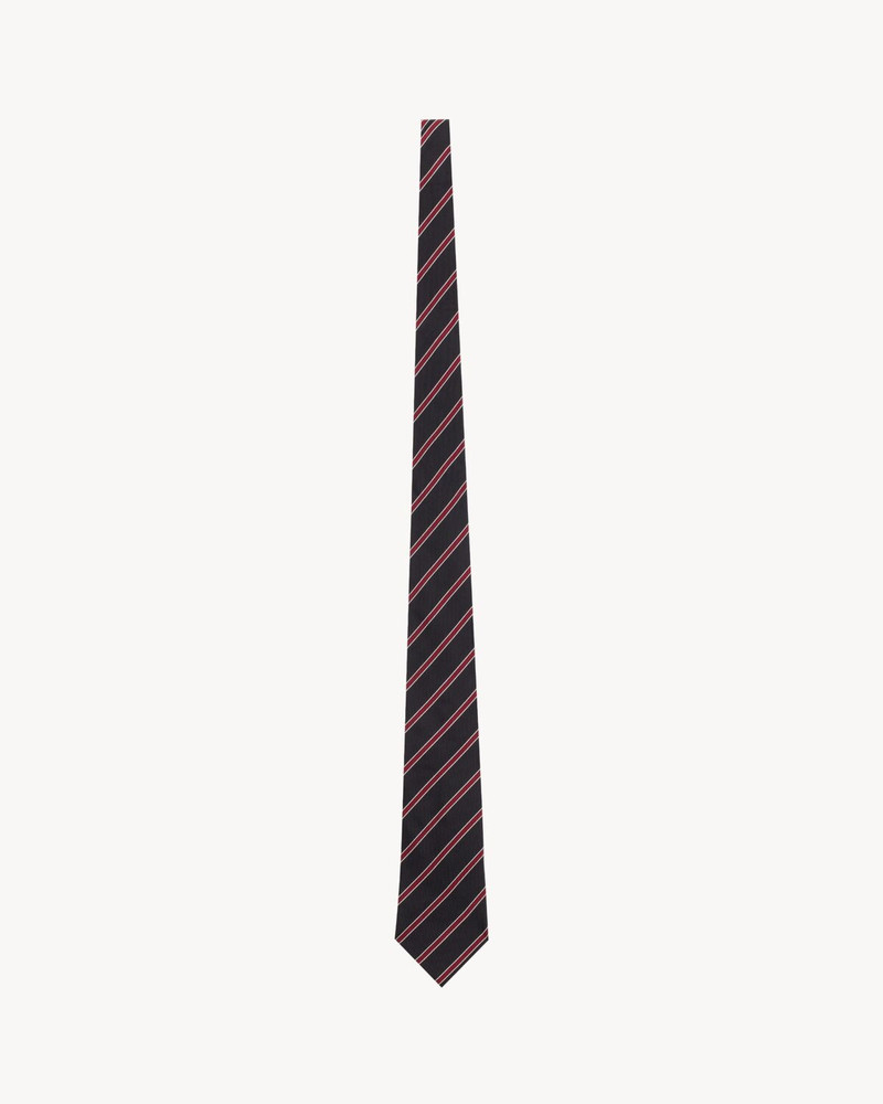 WIDE TIE IN STRIPED SILK JACQUARD 1