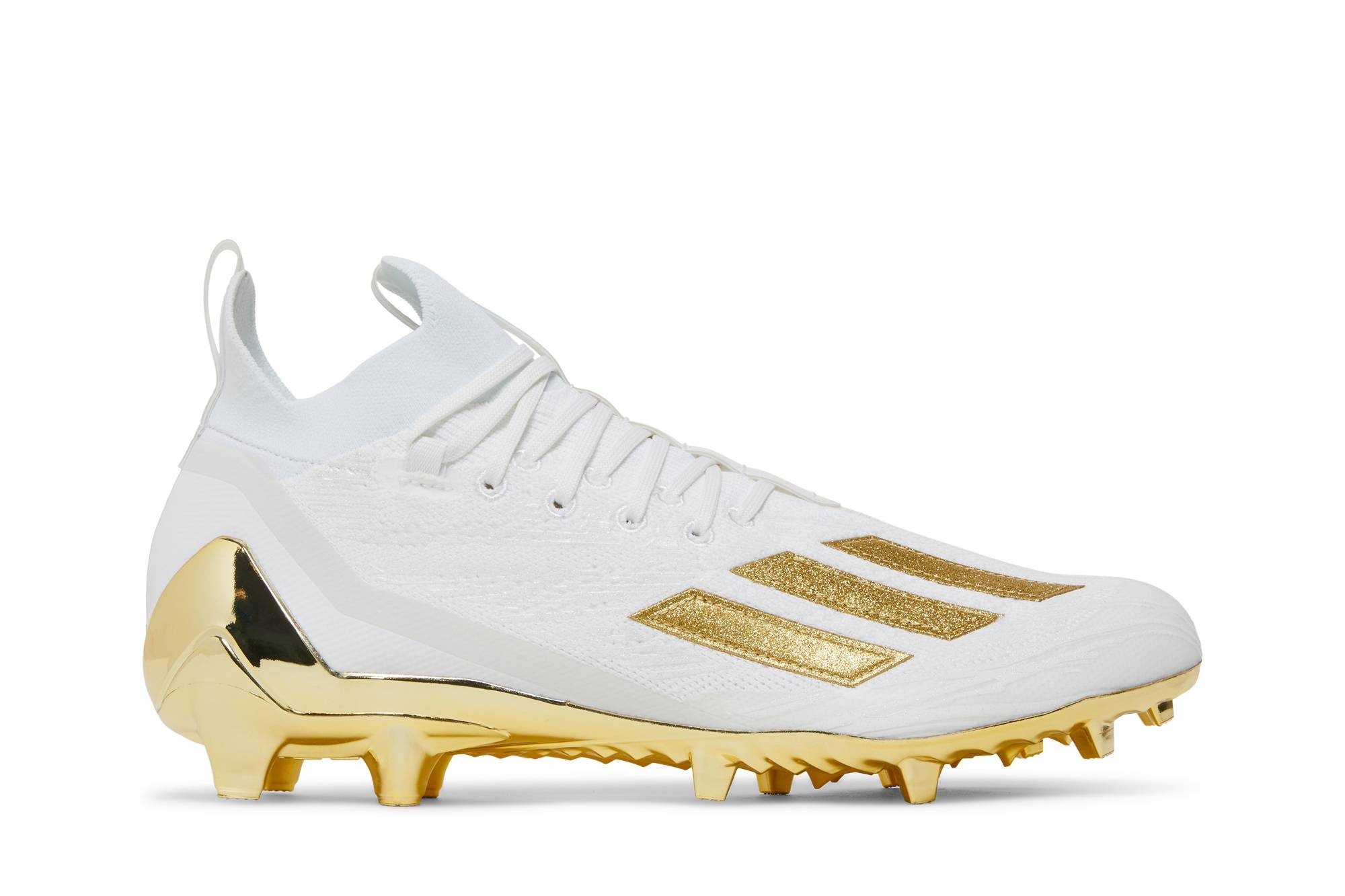 Adizero Cleats Primeknit 'White Gold Metallic' - 1