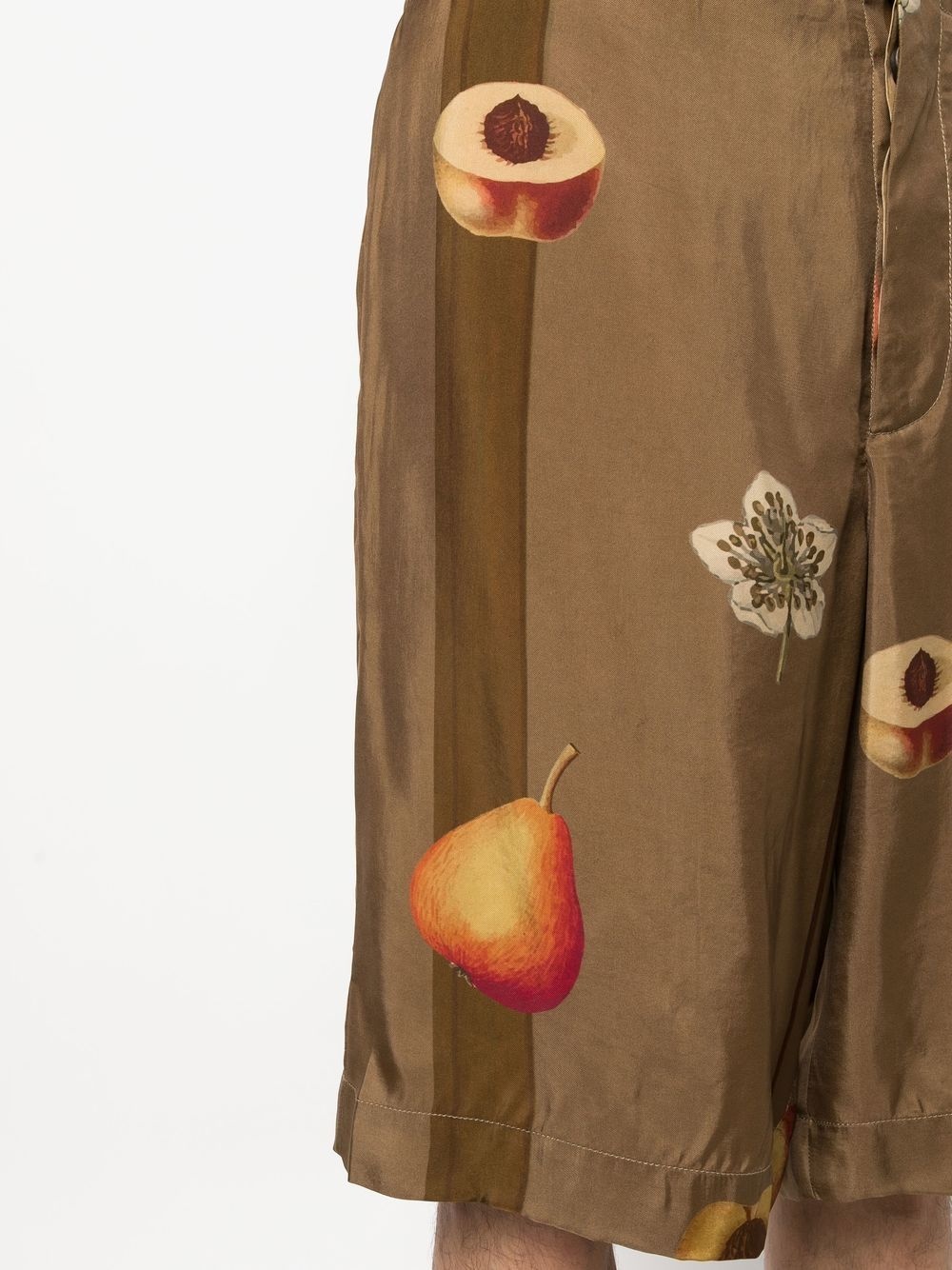 fruit-print detail shorts - 5